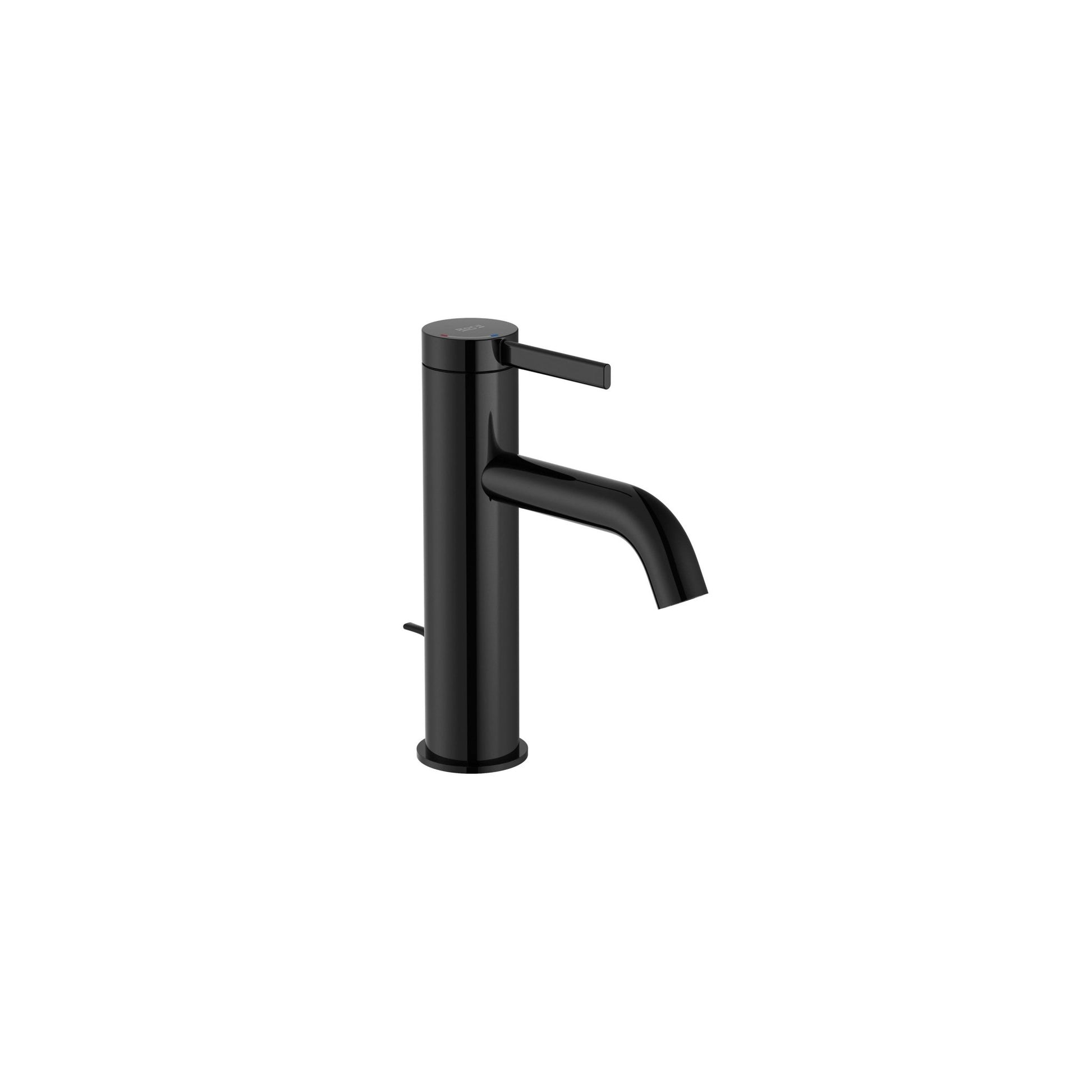 Roca - Mezclador monomando para lavabo con desagüe click - clack y cuerpo liso Ona, Negro Titanio A5A3A9ECN0 - BricoandPool