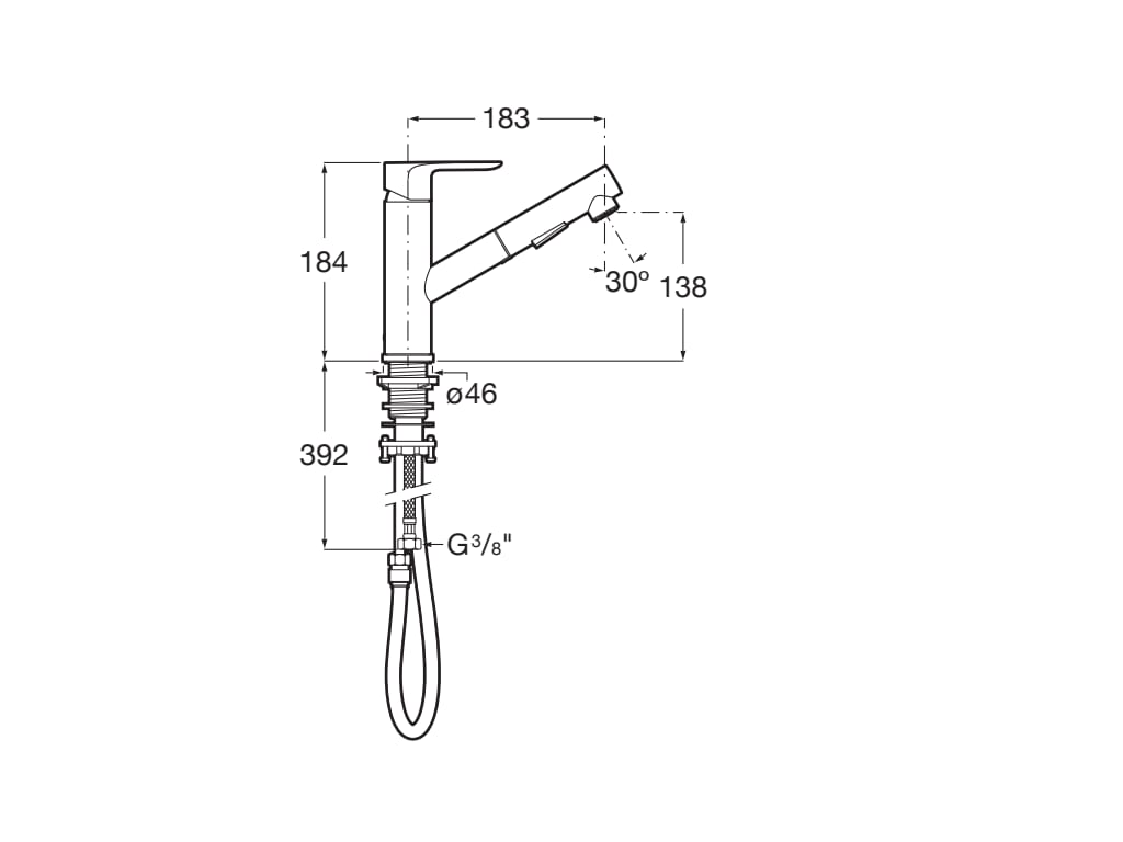 Roca - Mezclador para cocina con caño giratorio Cala Cromado A5A806EC00 - BricoandPool