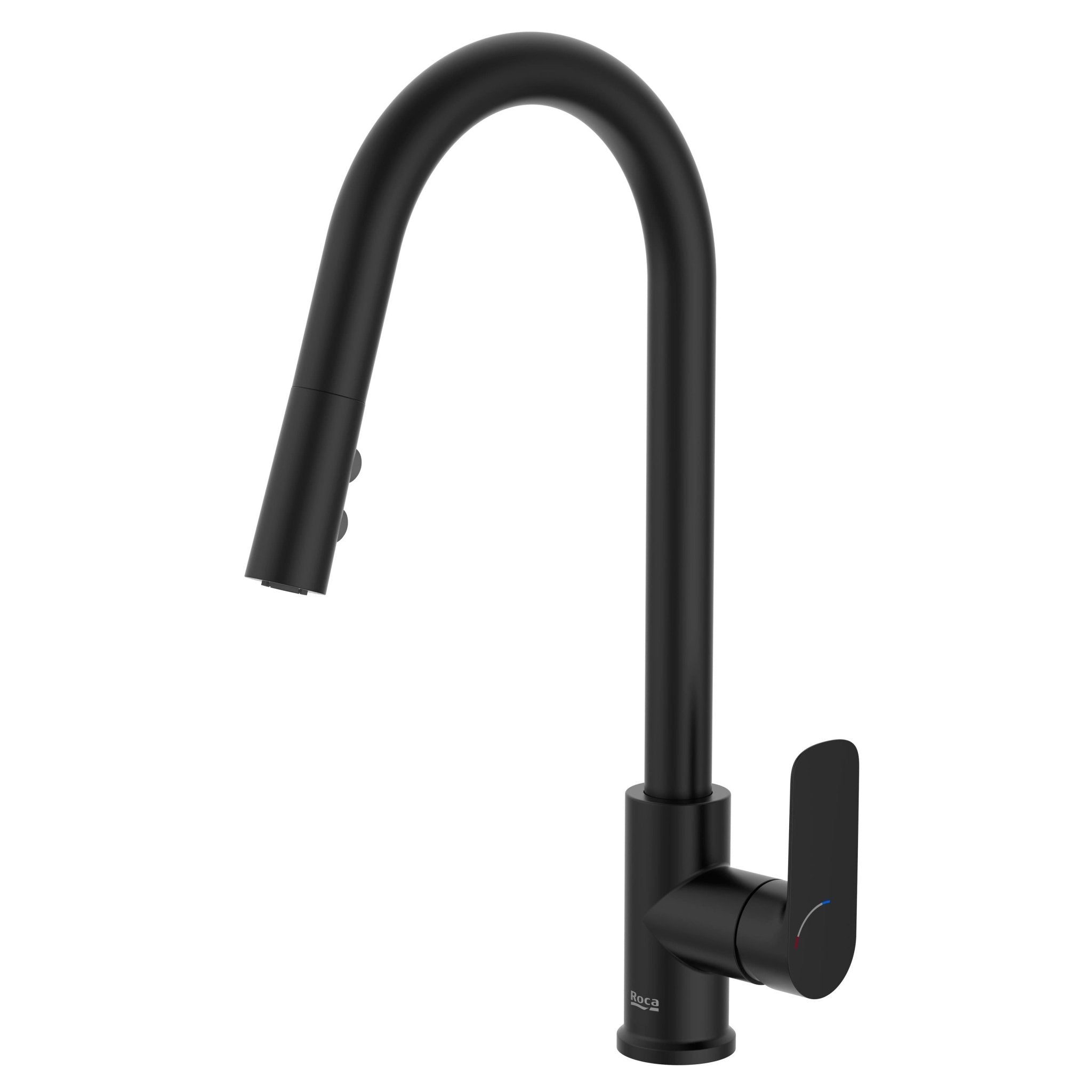 Roca - Mezclador para cocina con caño giratorio Cala Negro Mate A5A816ENB0 - BricoandPool
