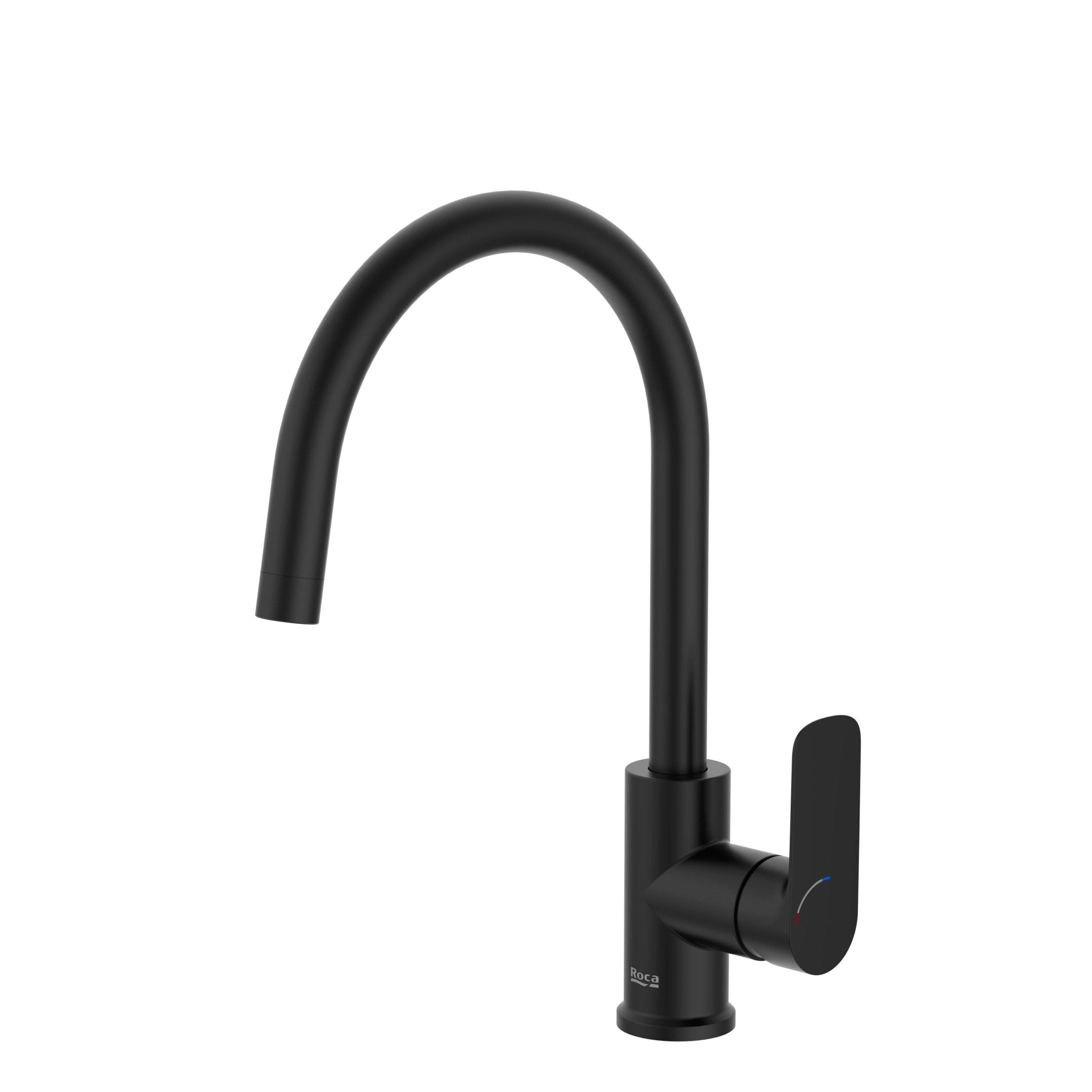 Roca - Mezclador para cocina con caño giratorio Cala Negro Mate A5A846ENB0 - BricoandPool