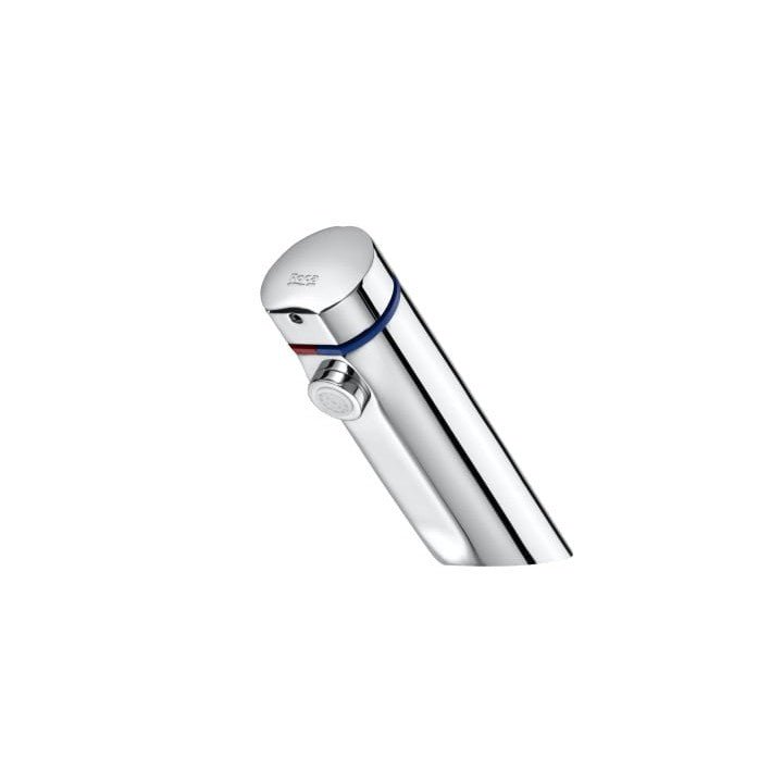 Roca - Mezclador temporizado de repisa para lavabo con pulsador con regulación de temperatura Avant A5A3279C00 - BricoandPool