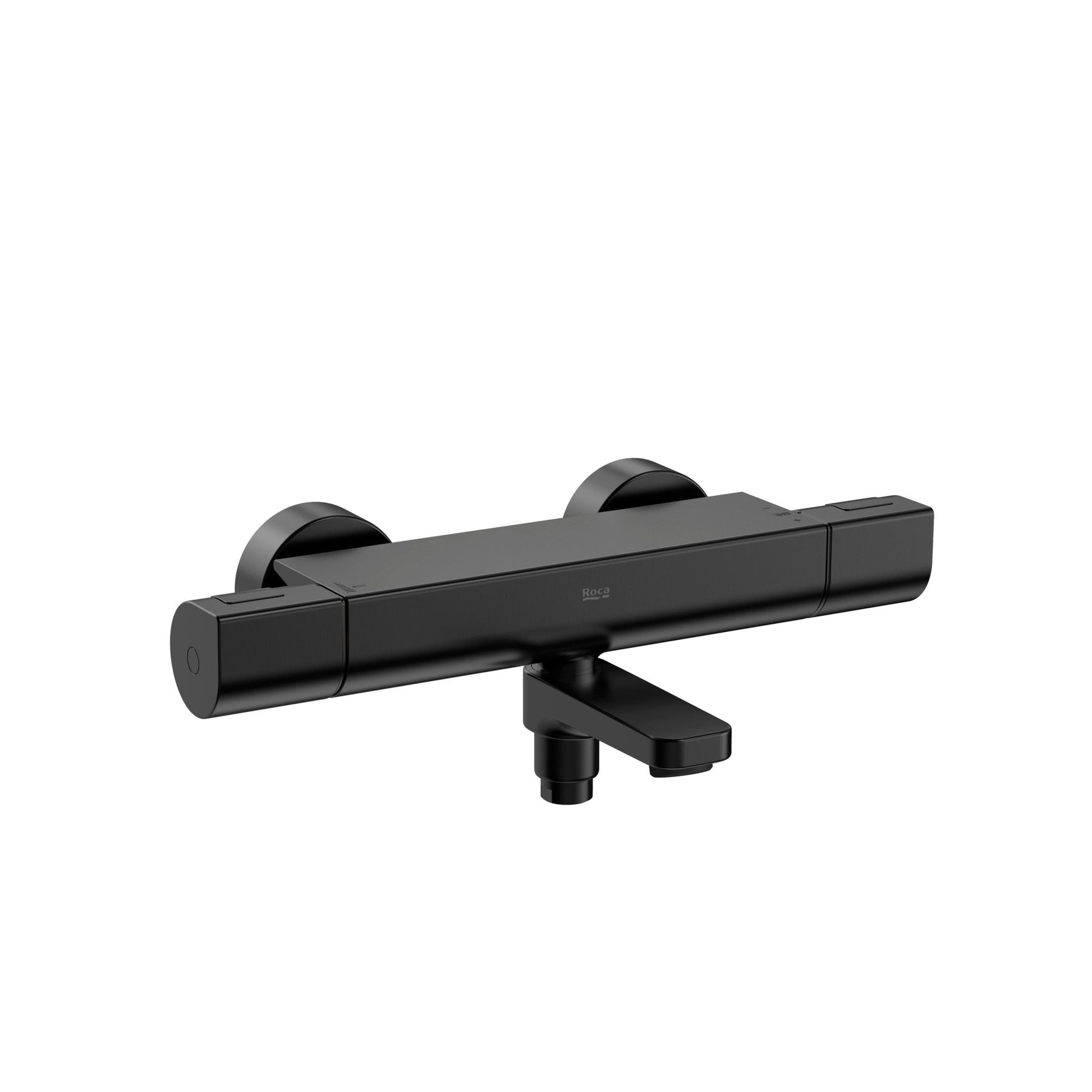 Roca - Mezclador termostático exterior para baño - ducha Negro Titanio Cepillado T - 1000 A5A1E2ENM0 - BricoandPool