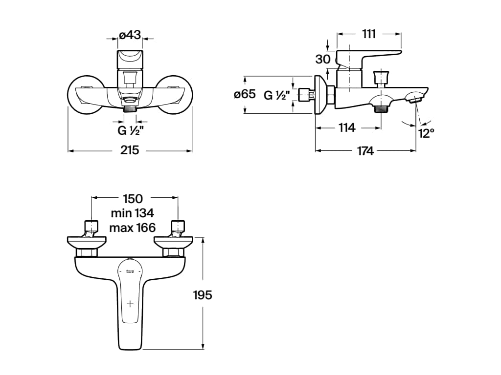 Roca - Monodin grifería exterior para baño - ducha con inversor automático, negro mate A5A018GNB0. - BricoandPool