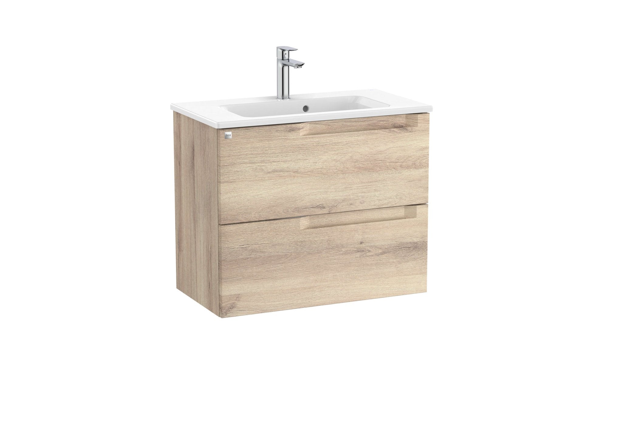 Roca - Mueble base Aleyda Unik compacto de dos cajones y lavabo - BricoandPool