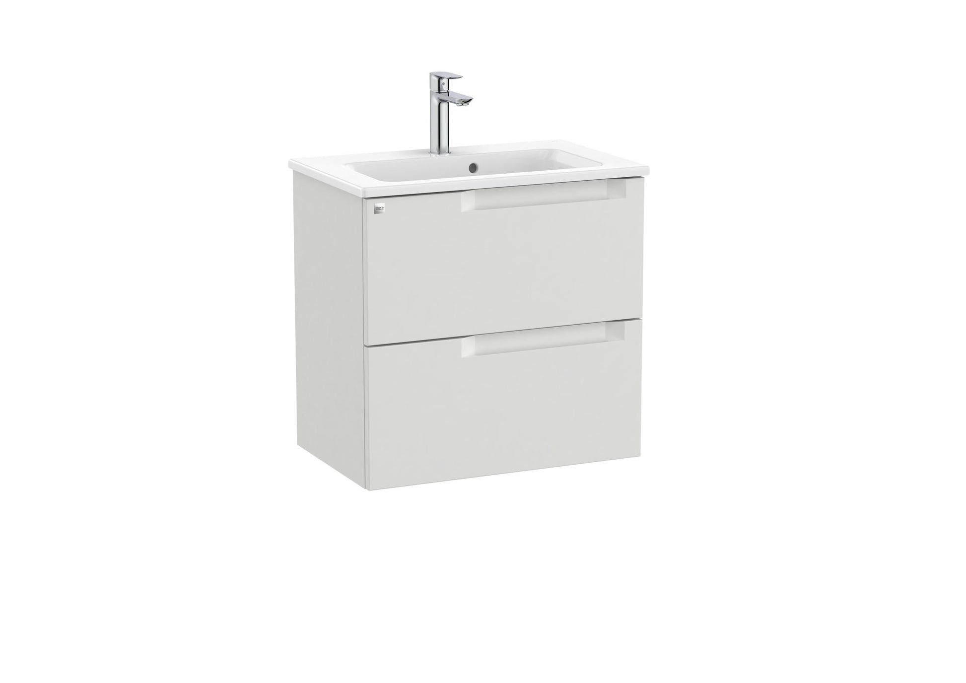 Roca - Mueble base Aleyda Unik compacto de dos cajones y lavabo - BricoandPool