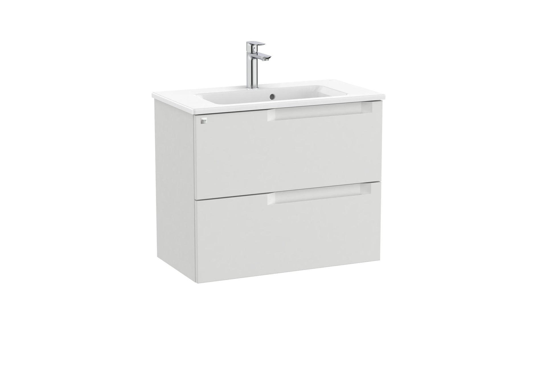 Roca - Mueble base Aleyda Unik compacto de dos cajones y lavabo - BricoandPool