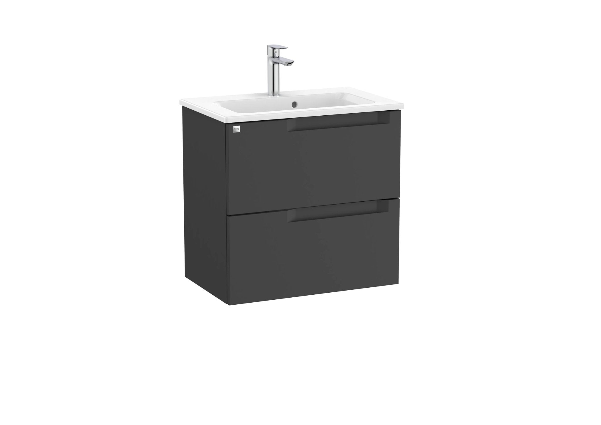 Roca - Mueble base Aleyda Unik compacto de dos cajones y lavabo - BricoandPool