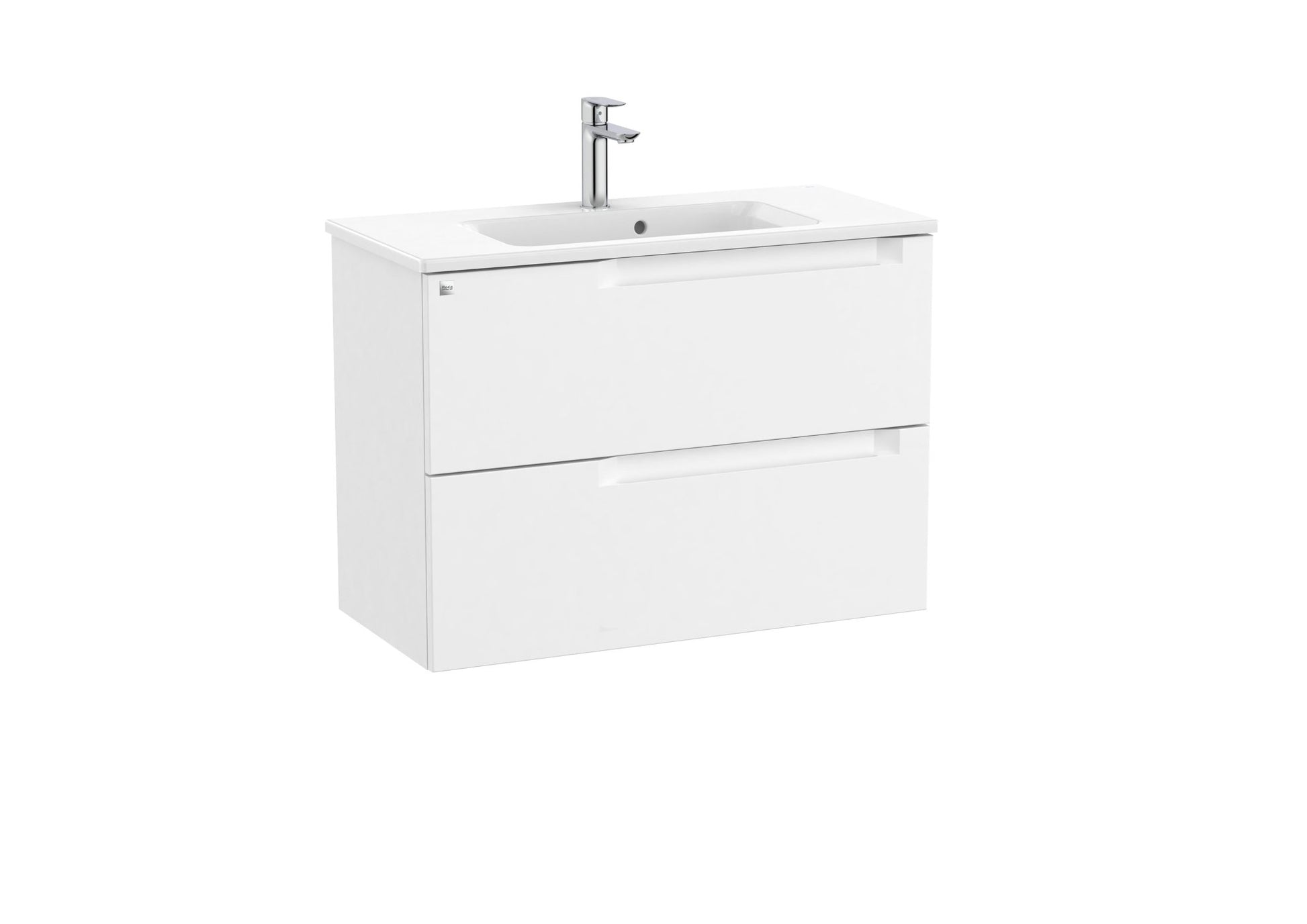 Roca - Mueble base Aleyda Unik compacto de dos cajones y lavabo - BricoandPool