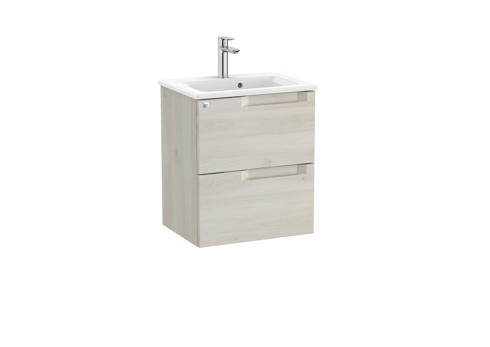 Roca - Mueble base Aleyda Unik compacto de dos cajones y lavabo - BricoandPool