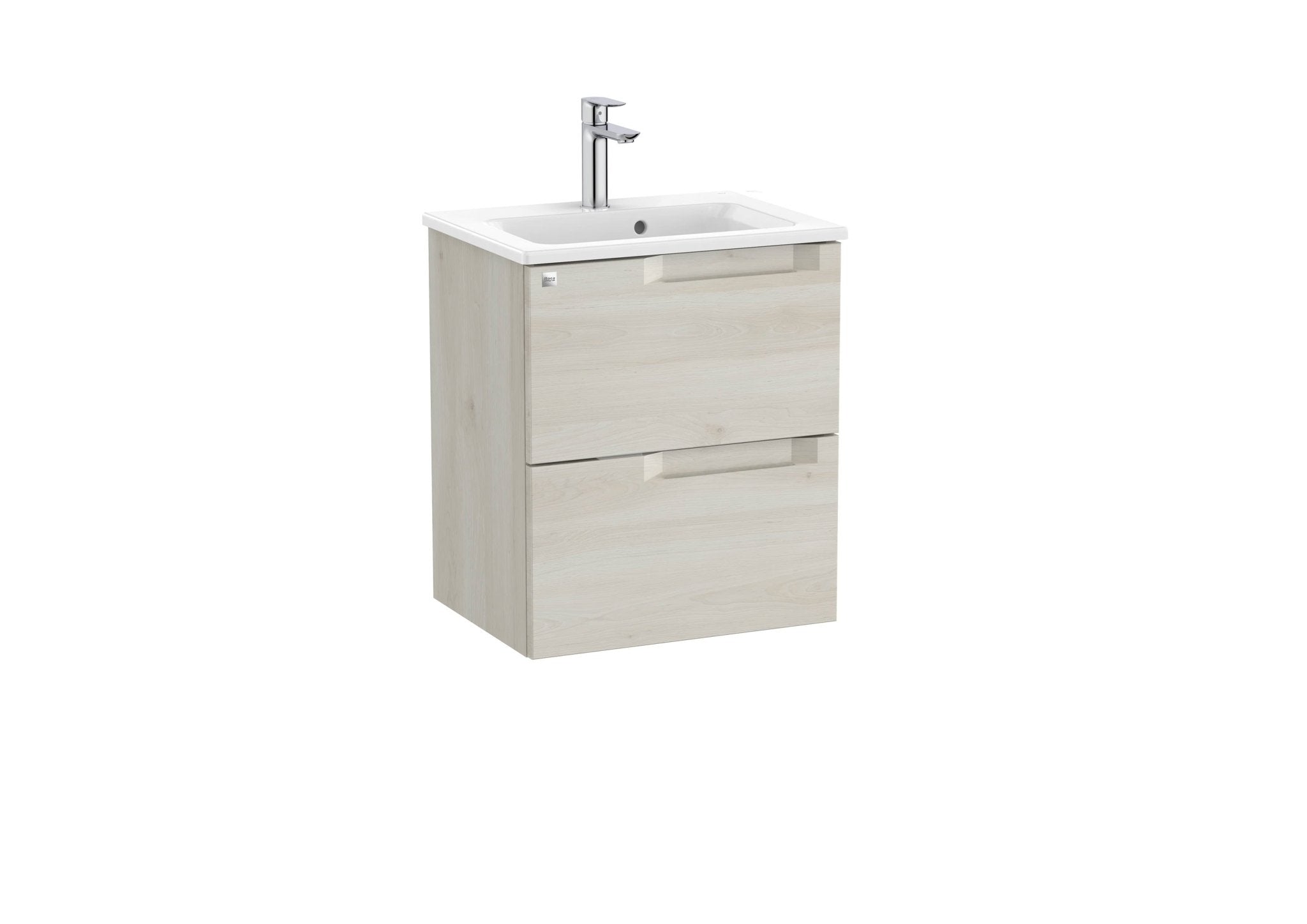 Roca - Mueble base Aleyda Unik compacto de dos cajones y lavabo - BricoandPool