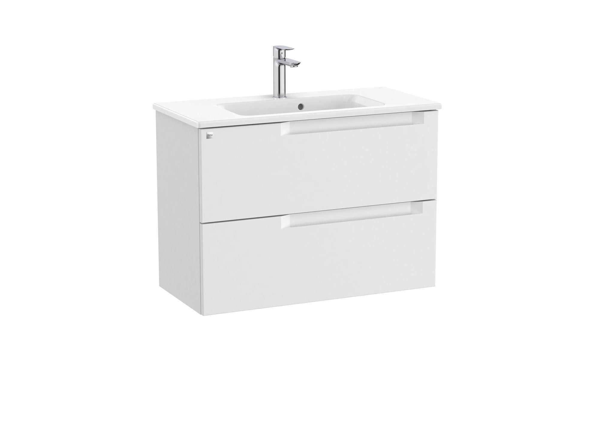 Roca - Mueble base Aleyda Unik compacto de dos cajones y lavabo - BricoandPool