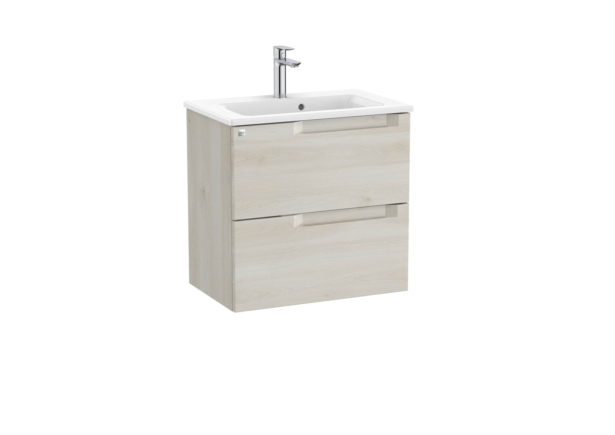 Roca - Mueble base Aleyda Unik compacto de dos cajones y lavabo - BricoandPool