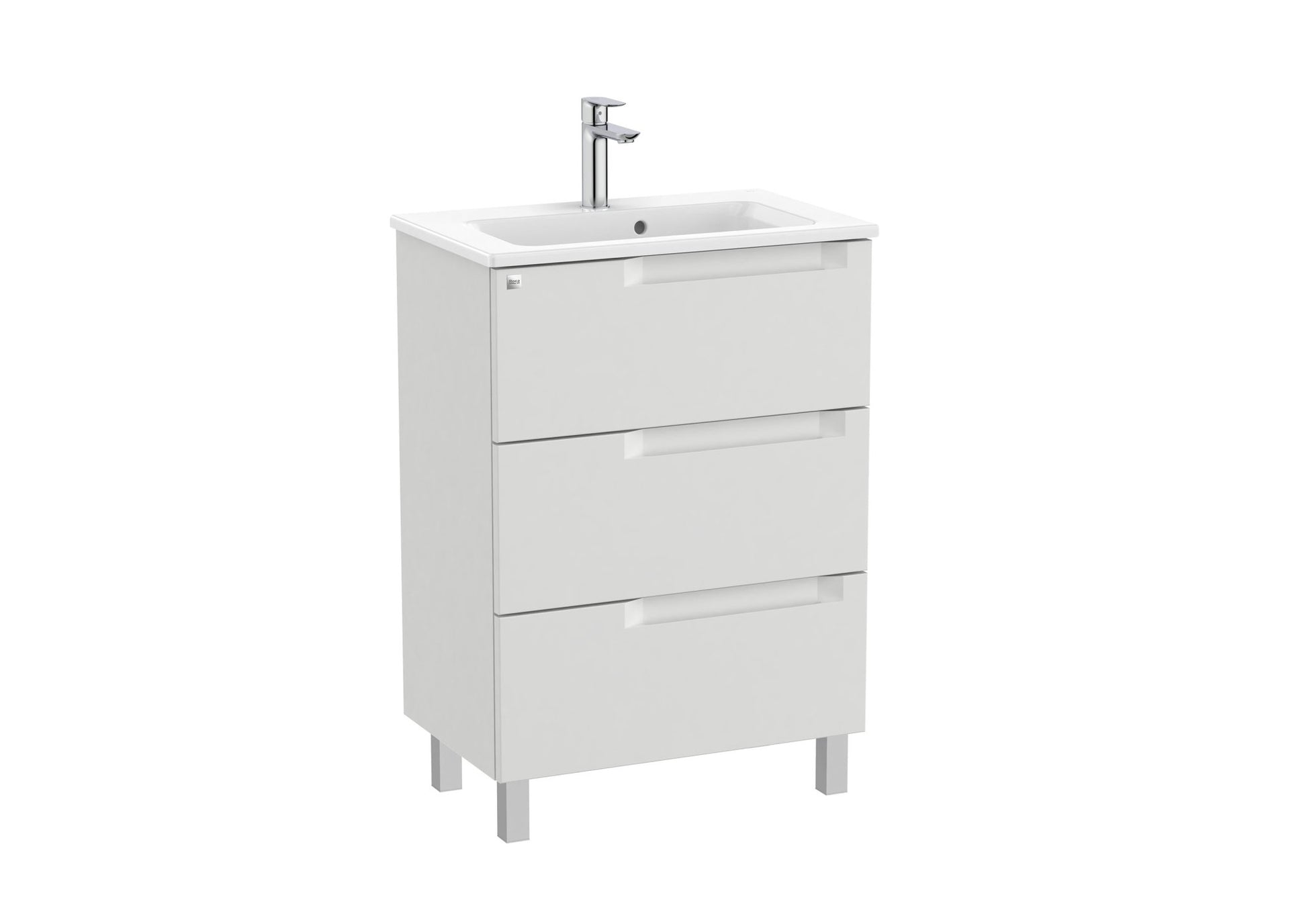 Roca - Mueble base Aleyda Unik compacto de tres cajones y lavabo - BricoandPool