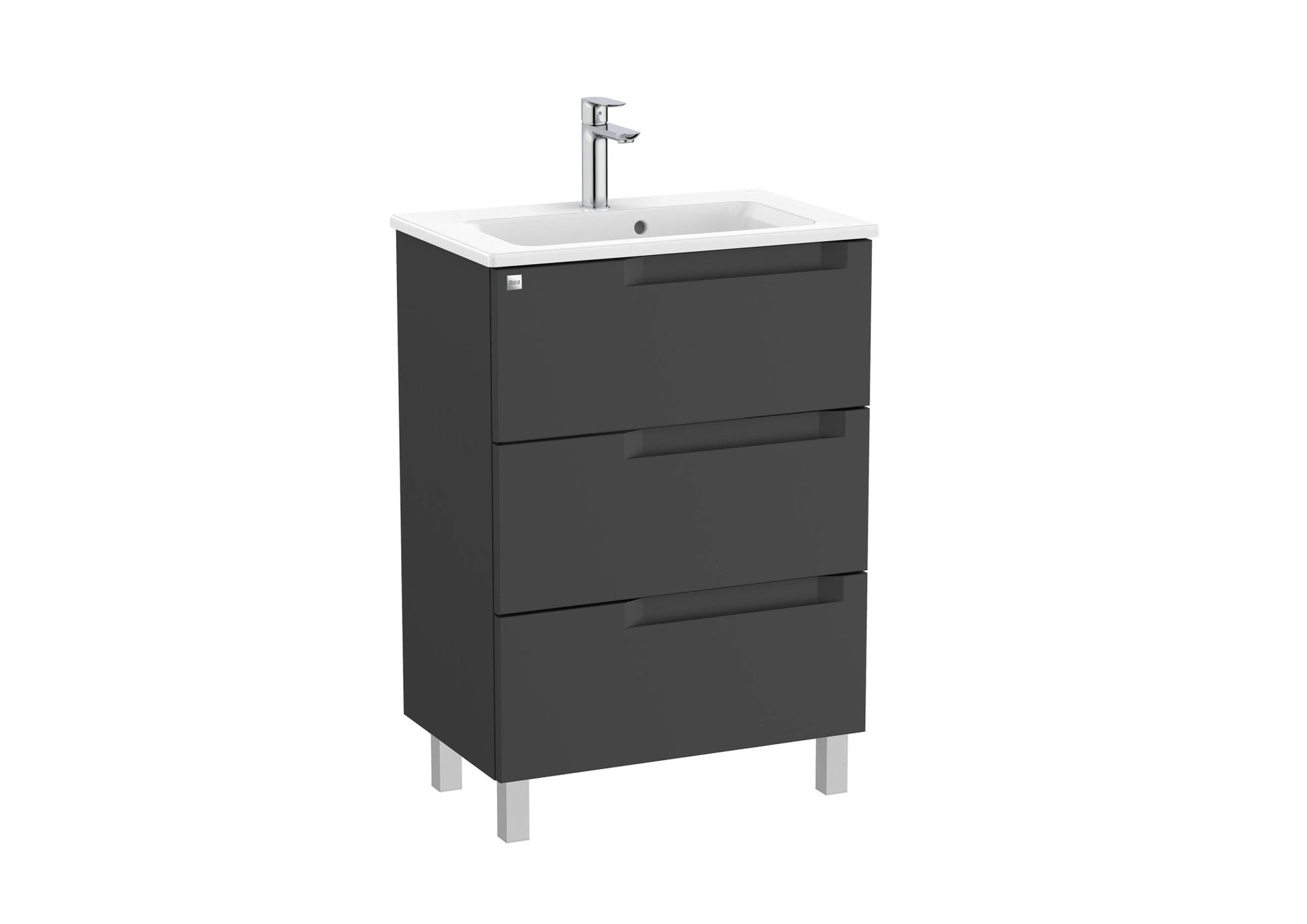 Roca - Mueble base Aleyda Unik compacto de tres cajones y lavabo - BricoandPool