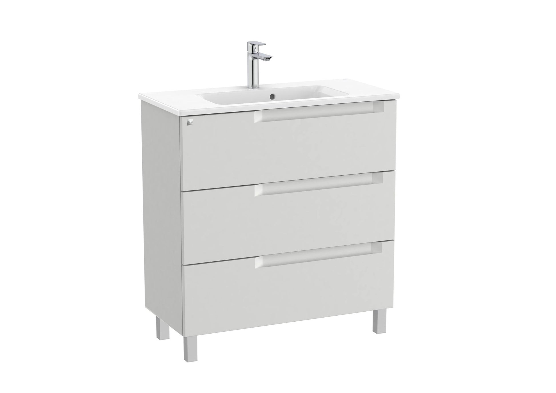 Roca - Mueble base Aleyda Unik compacto de tres cajones y lavabo - BricoandPool