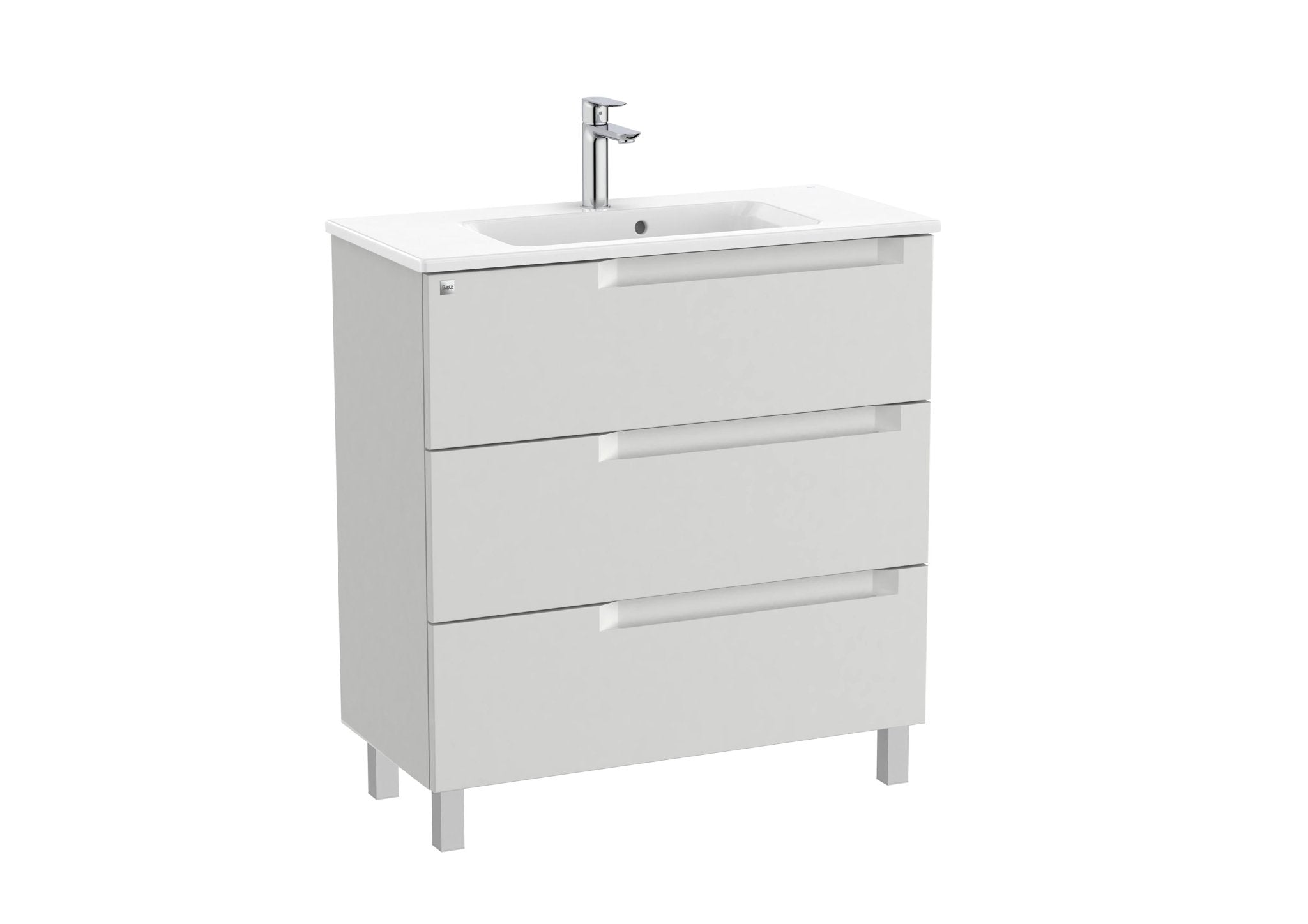 Roca - Mueble base Aleyda Unik compacto de tres cajones y lavabo - BricoandPool