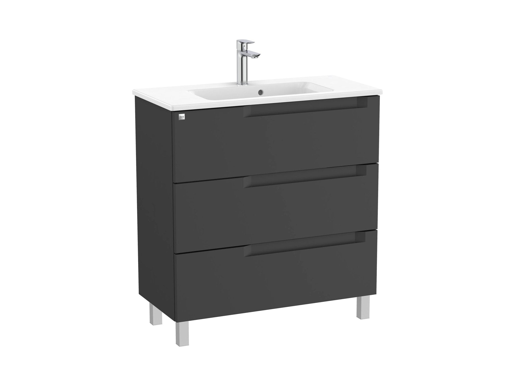 Roca - Mueble base Aleyda Unik compacto de tres cajones y lavabo - BricoandPool