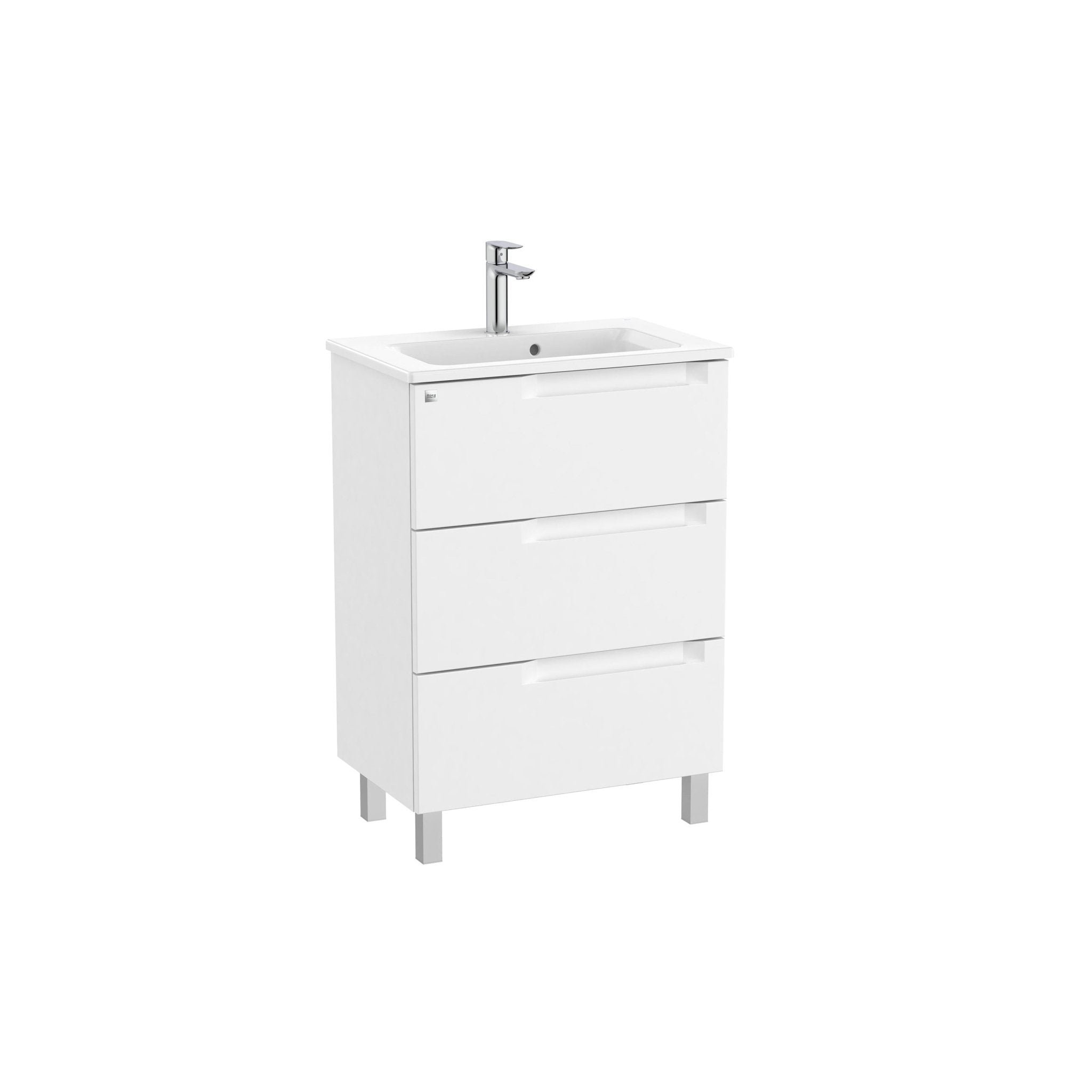 Roca - Mueble base Aleyda Unik compacto de tres cajones y lavabo - BricoandPool