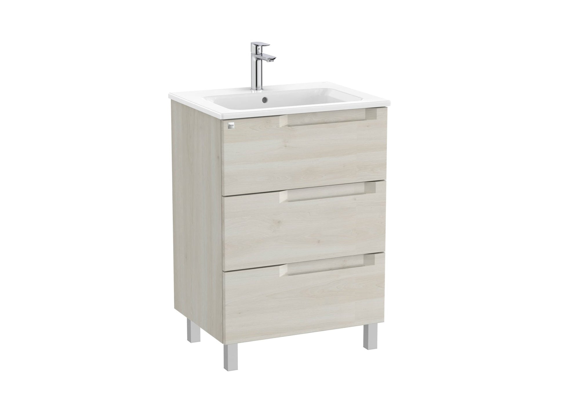 Roca - Mueble base Aleyda Unik de tres cajones y lavabo - BricoandPool
