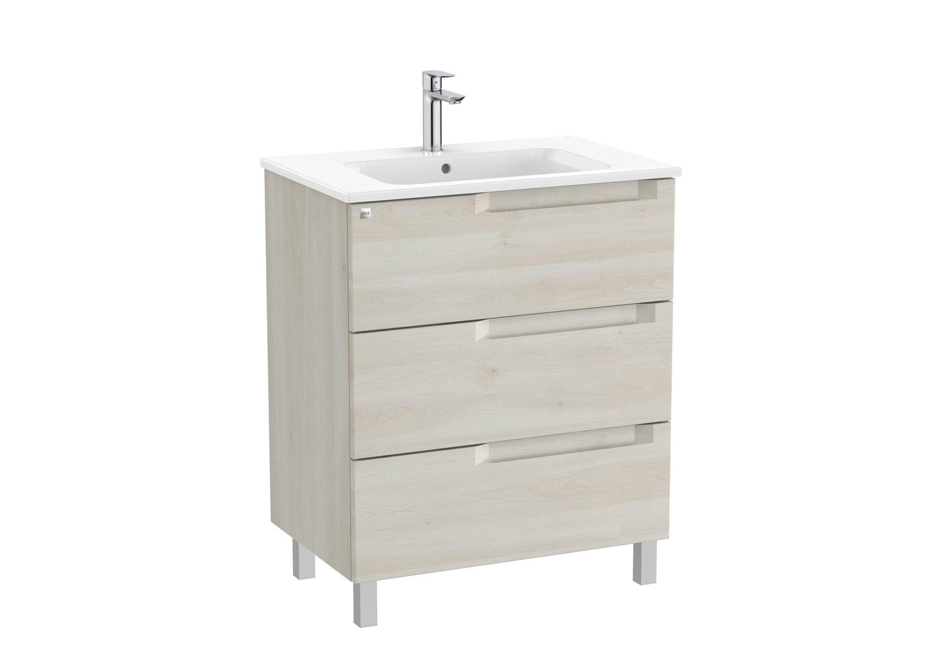 Roca - Mueble base Aleyda Unik de tres cajones y lavabo - BricoandPool