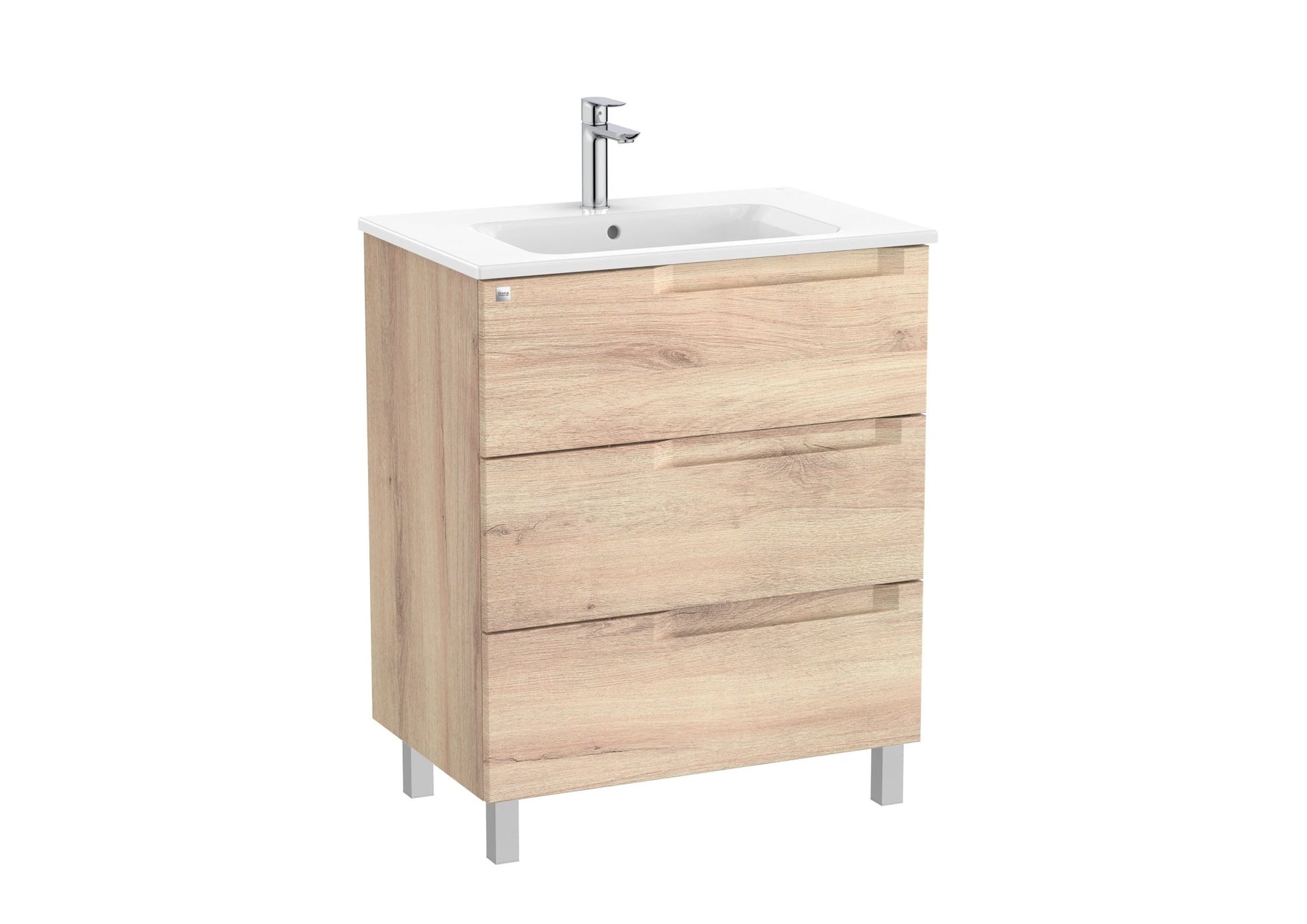 Roca - Mueble base Aleyda Unik de tres cajones y lavabo - BricoandPool