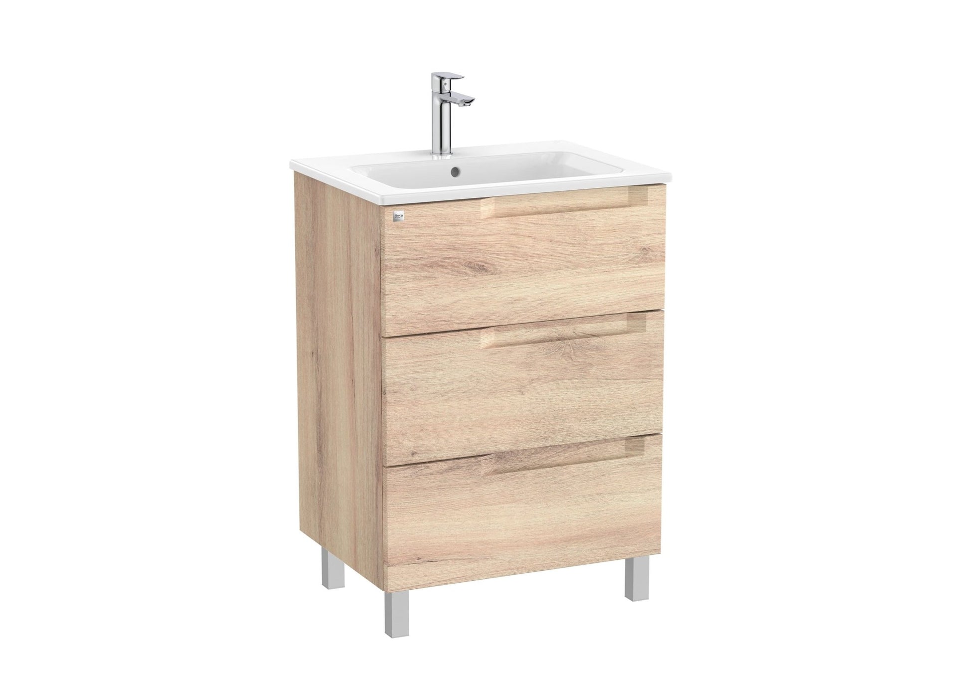 Roca - Mueble base Aleyda Unik de tres cajones y lavabo - BricoandPool