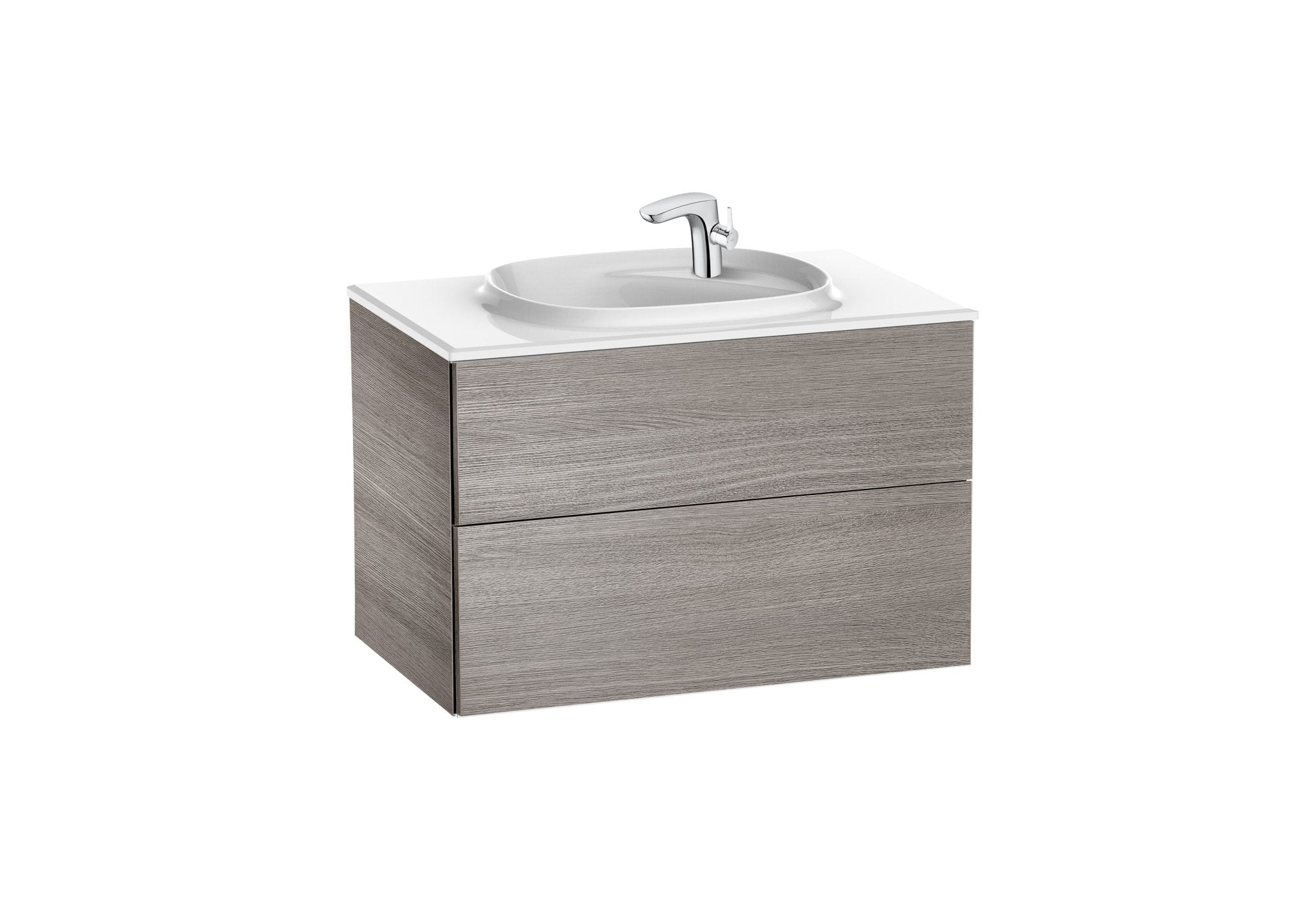 Roca - Mueble base Beyond Unik de dos cajones y lavabo de Fineceramic® - BricoandPool