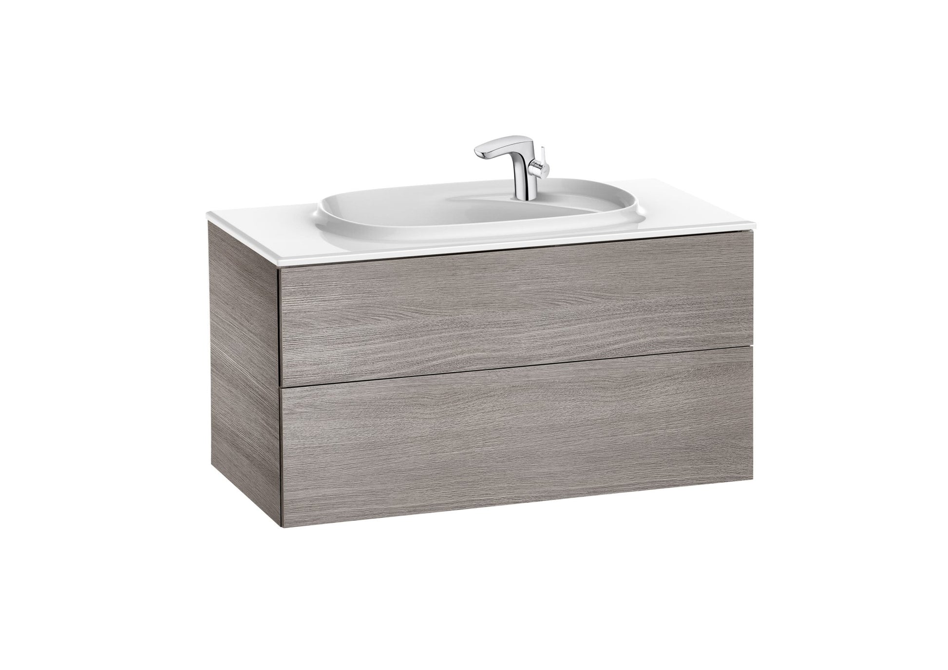Roca - Mueble base Beyond Unik de dos cajones y lavabo de Fineceramic® - BricoandPool