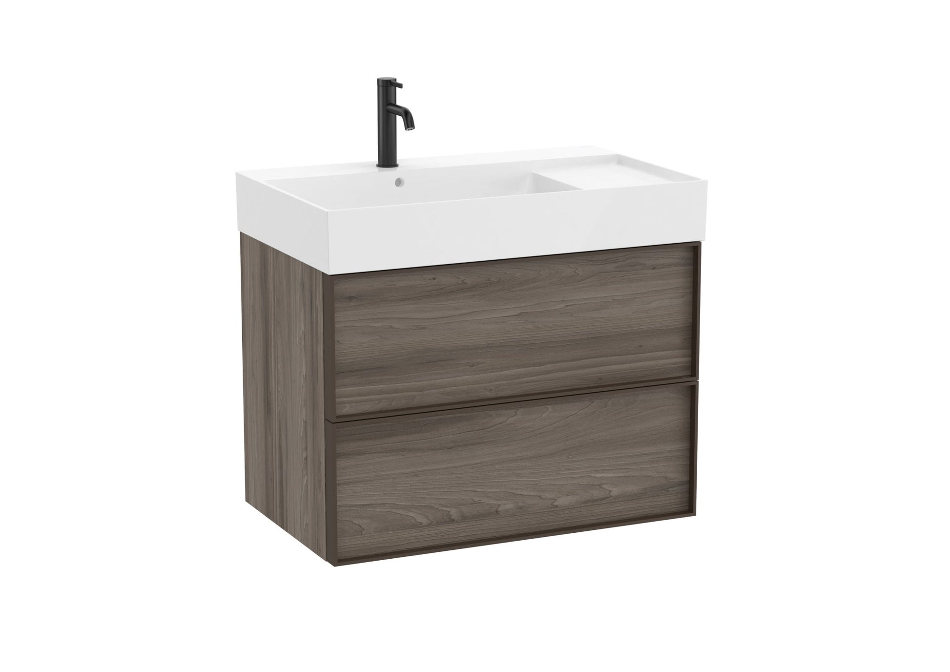 Roca - Mueble base Inspira Unik de dos cajones y lavabo de Fineceramic® - BricoandPool