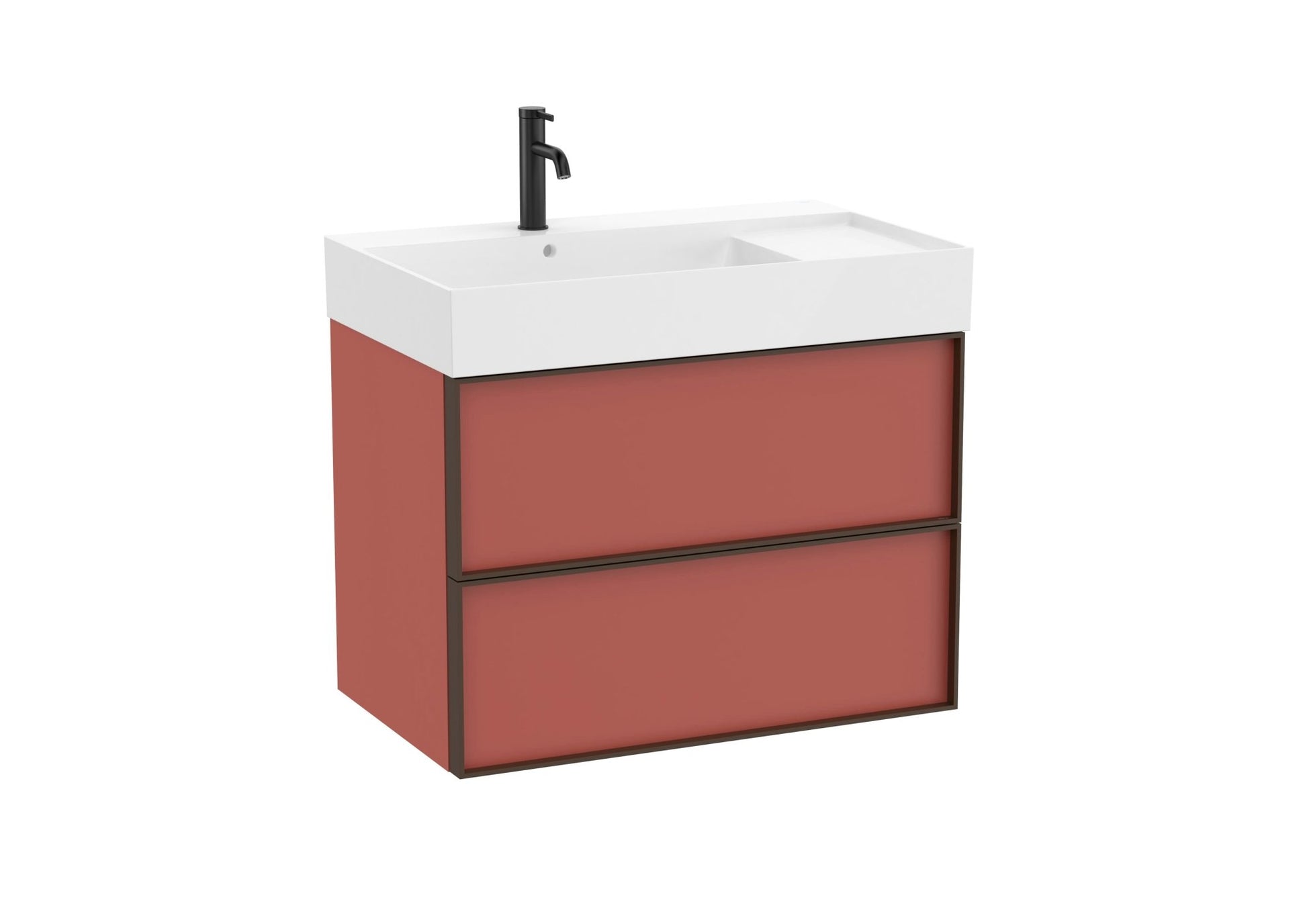 Roca - Mueble base Inspira Unik de dos cajones y lavabo de Fineceramic® - BricoandPool