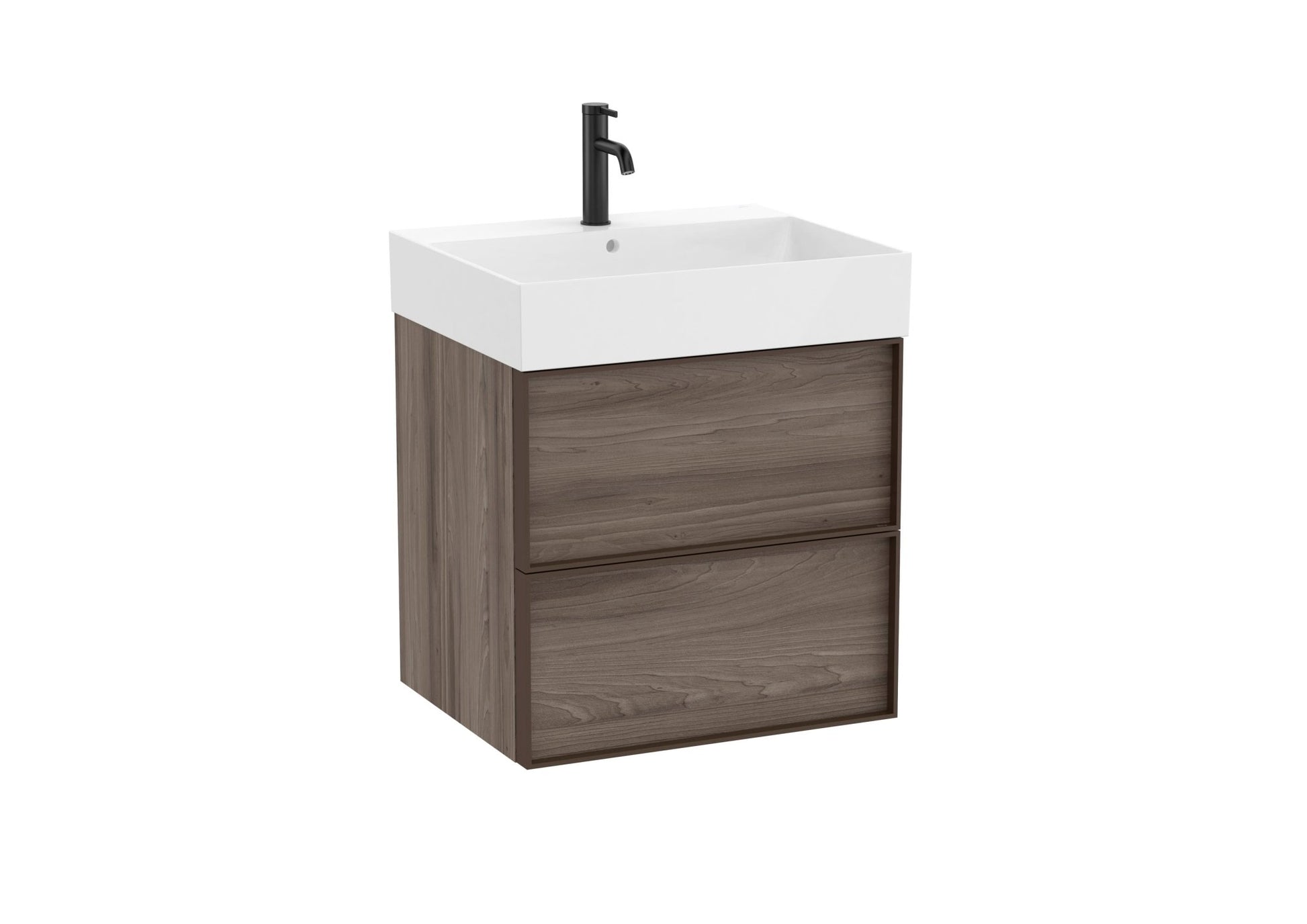 Roca - Mueble base Inspira Unik de dos cajones y lavabo de Fineceramic® - BricoandPool