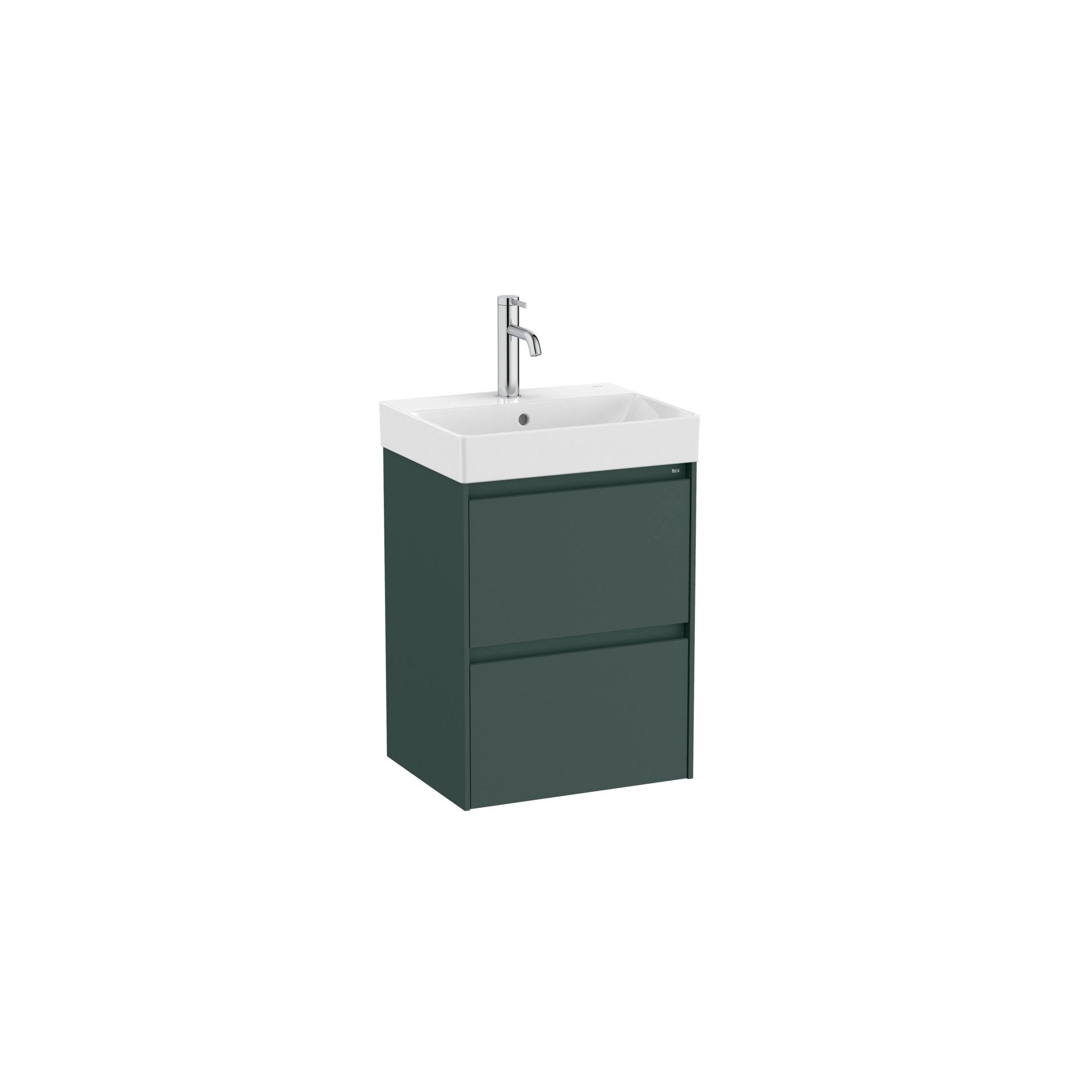 Roca - Mueble base Ona Unik compacto de dos cajones y lavabo de Fineceramic® - BricoandPool