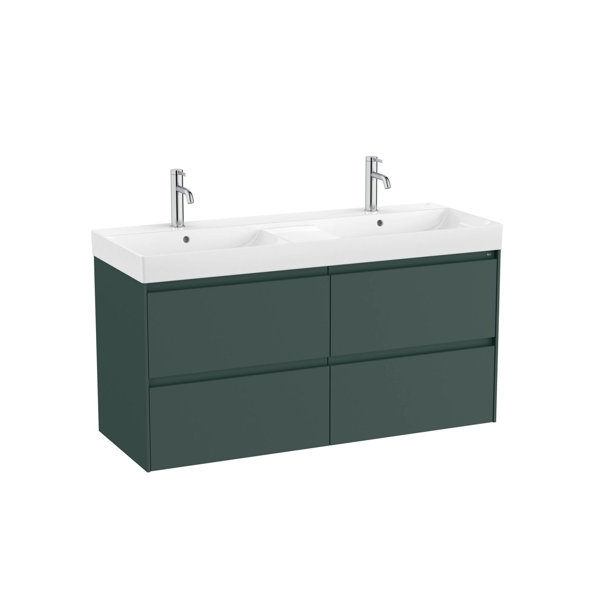 Roca - Mueble base Ona Unik de cuatro cajones y lavabo doble - BricoandPool