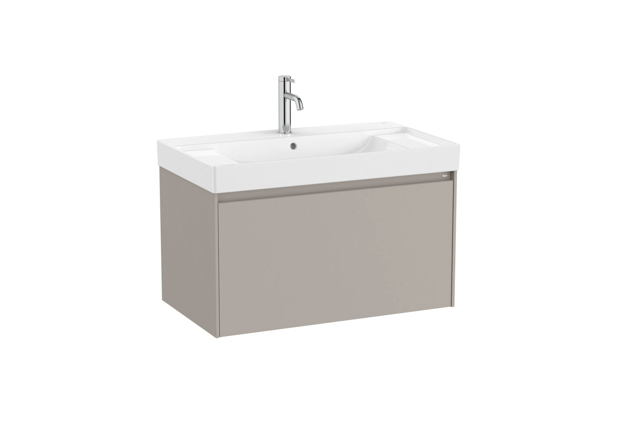 Roca - Mueble base Ona Unik de un cajón y lavabo centrado de Fineceramic® - BricoandPool