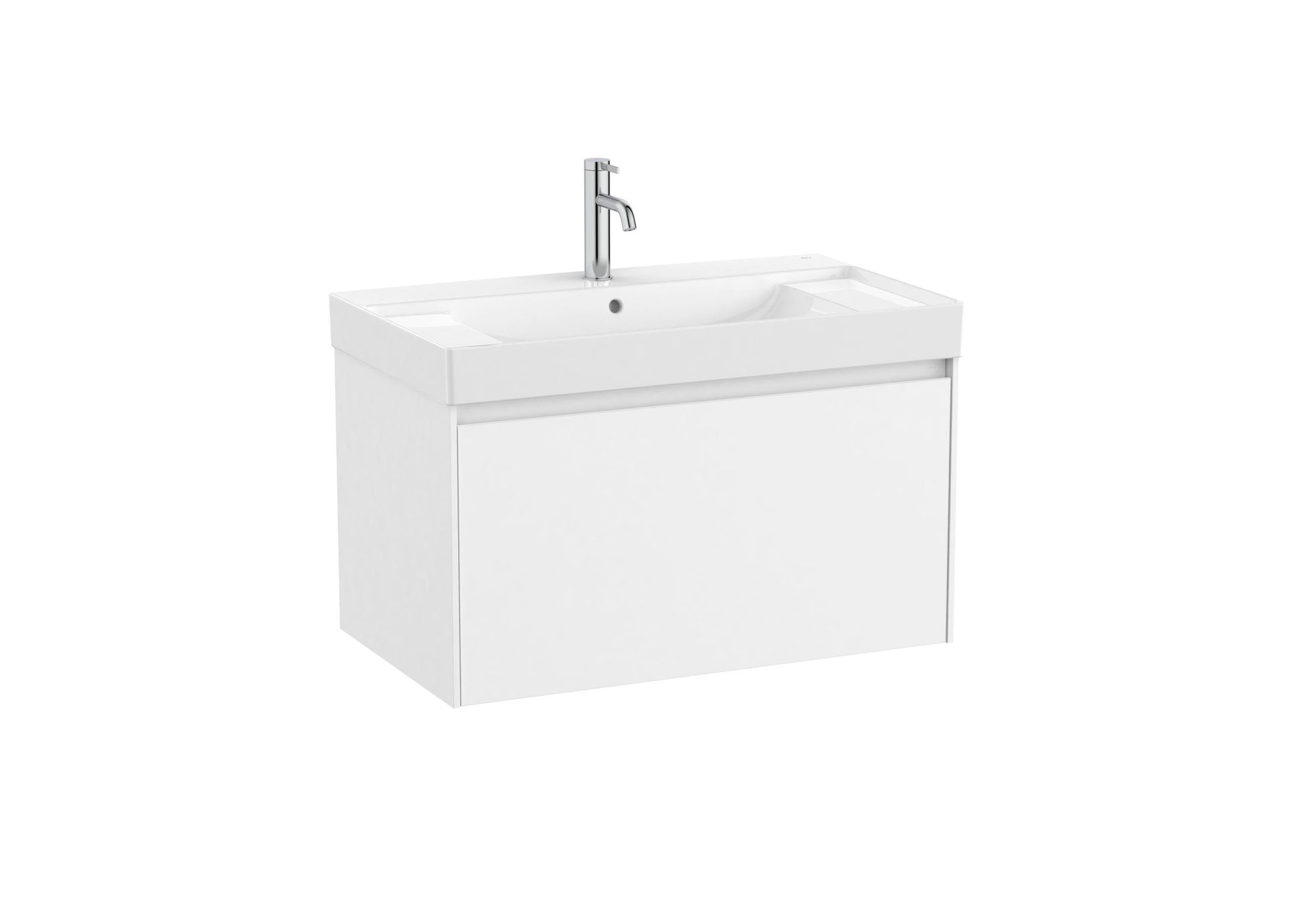Roca - Mueble base Ona Unik de un cajón y lavabo centrado de Fineceramic® - BricoandPool