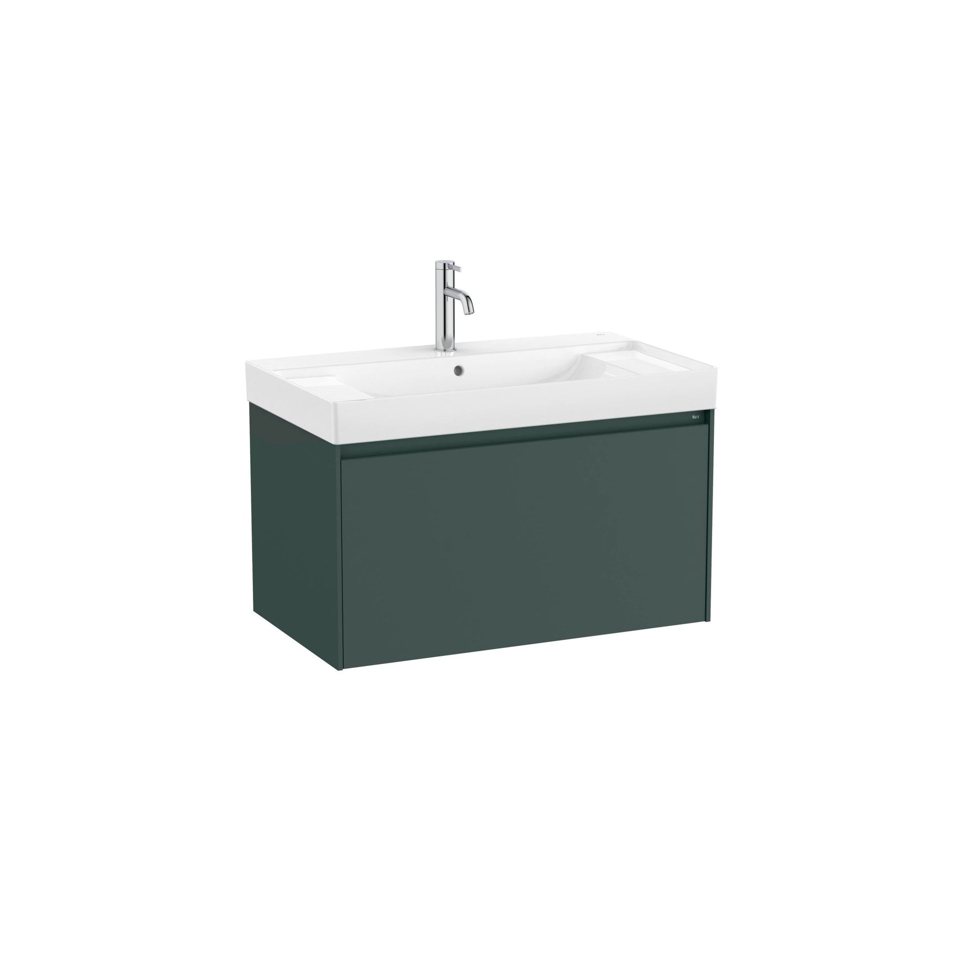 Roca - Mueble base Ona Unik de un cajón y lavabo centrado de Fineceramic® - BricoandPool