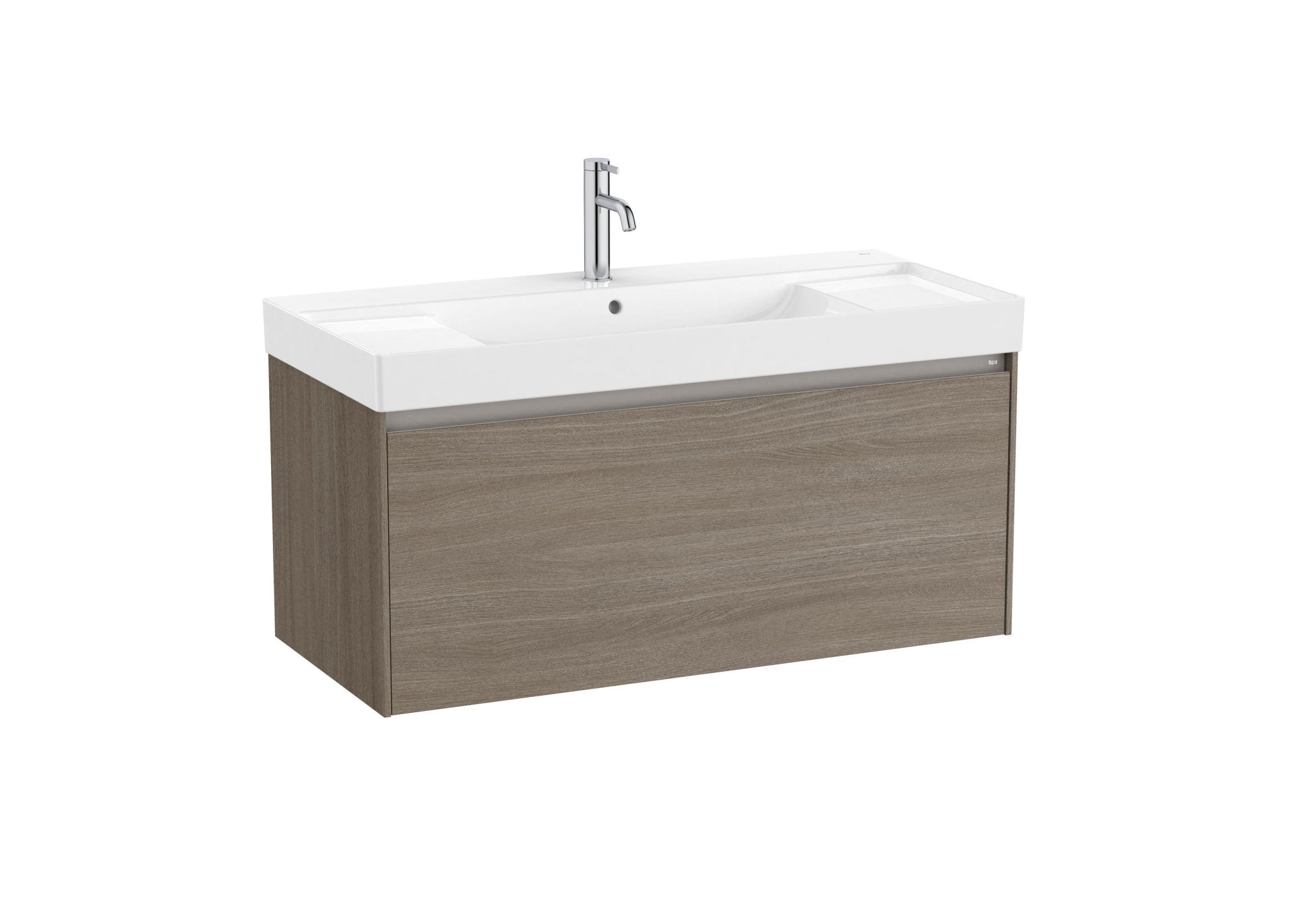 Roca - Mueble base Ona Unik de un cajón y lavabo de Fineceramic® - BricoandPool