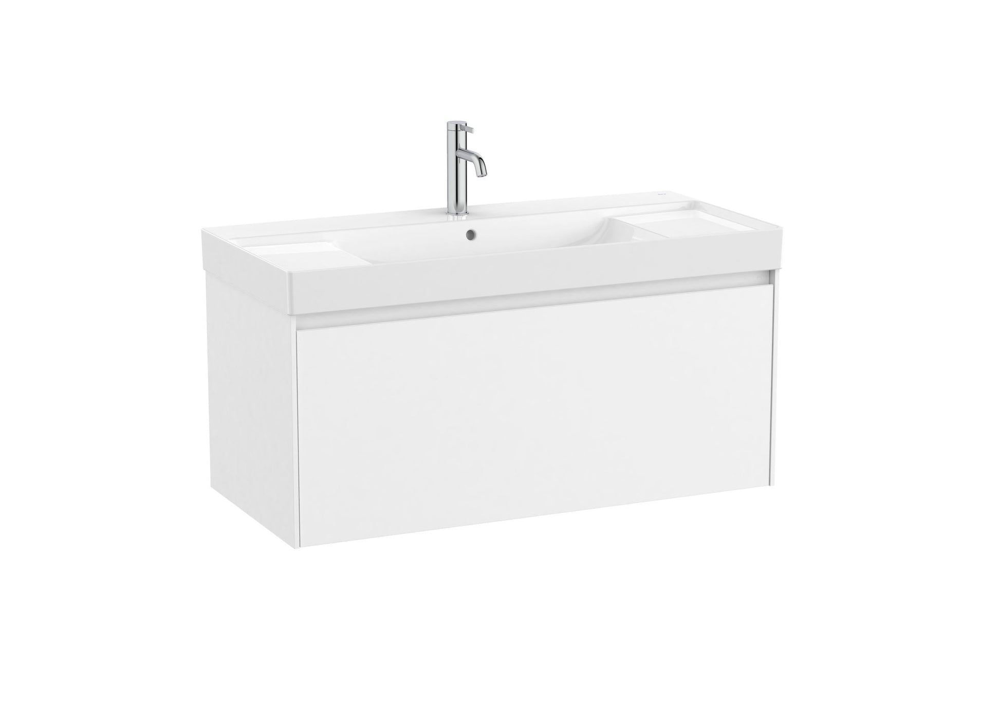 Roca - Mueble base Ona Unik de un cajón y lavabo de Fineceramic® - BricoandPool