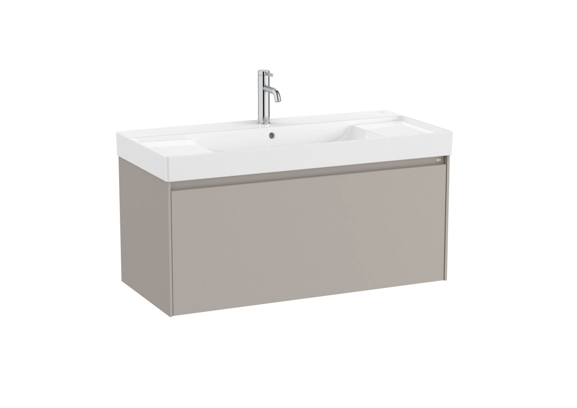 Roca - Mueble base Ona Unik de un cajón y lavabo de Fineceramic® - BricoandPool