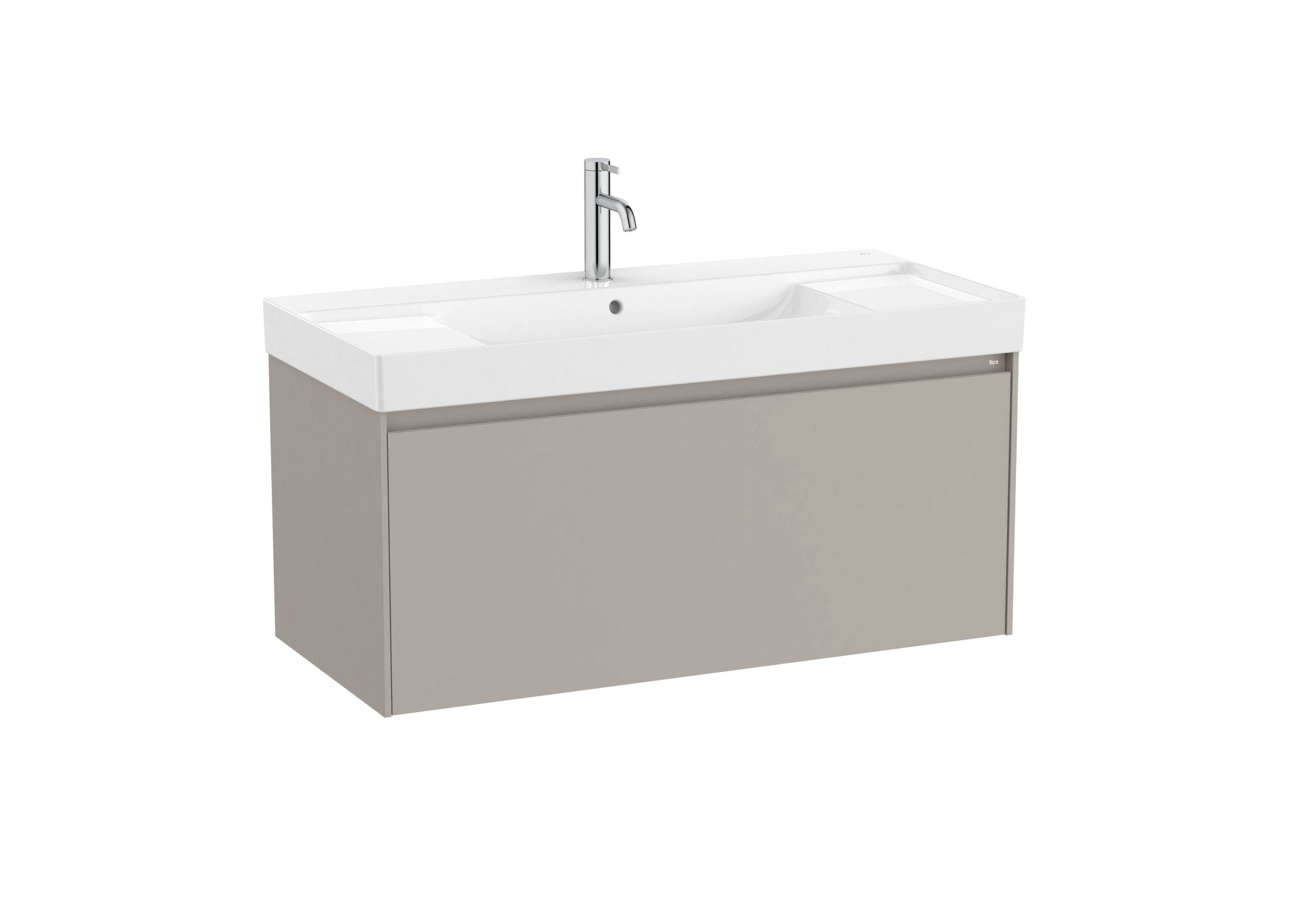 Roca - Mueble base Ona Unik de un cajón y lavabo de Fineceramic® - BricoandPool