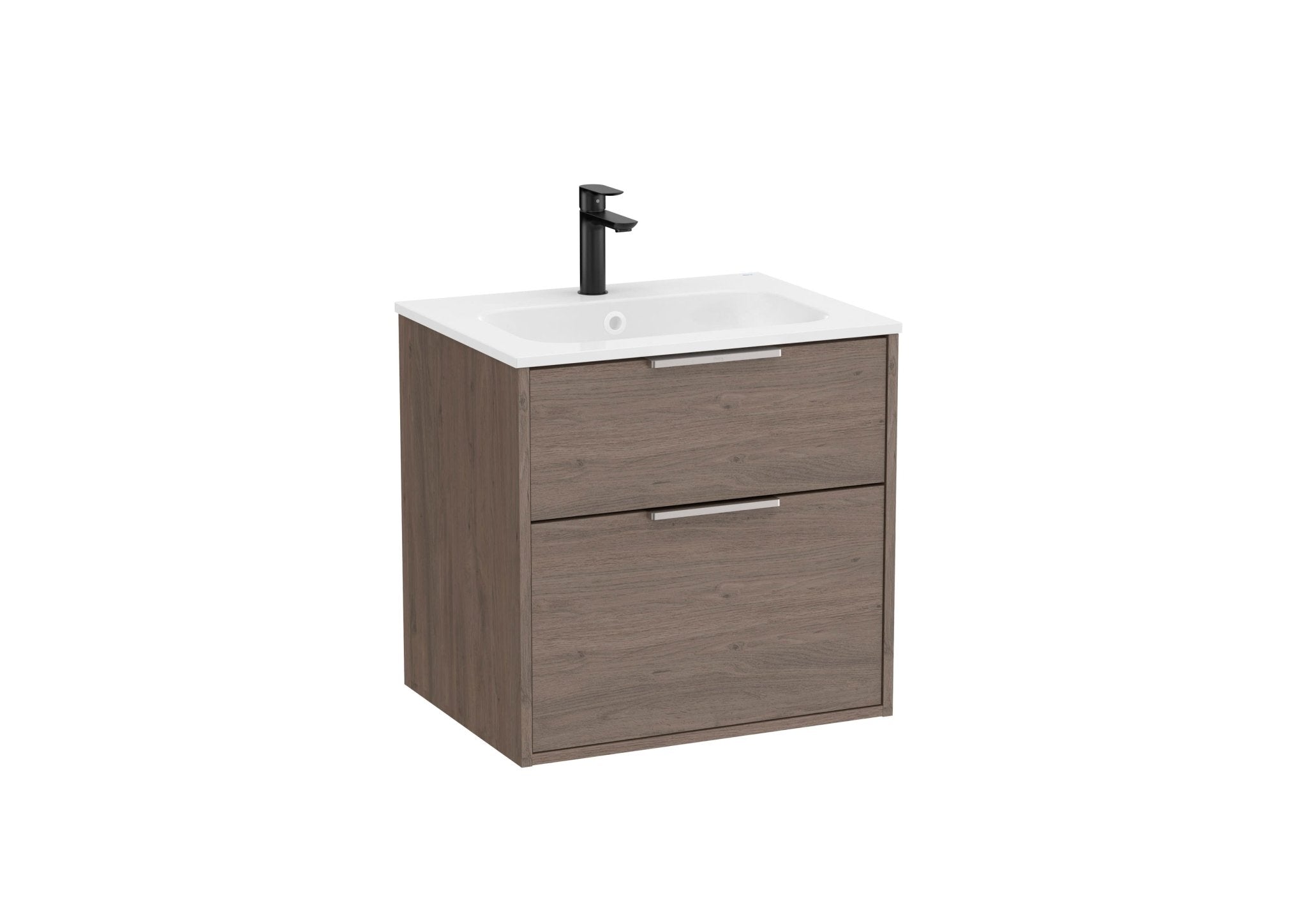 Roca - Mueble base Optica Unik de dos cajones y lavabo de Stonex® - BricoandPool