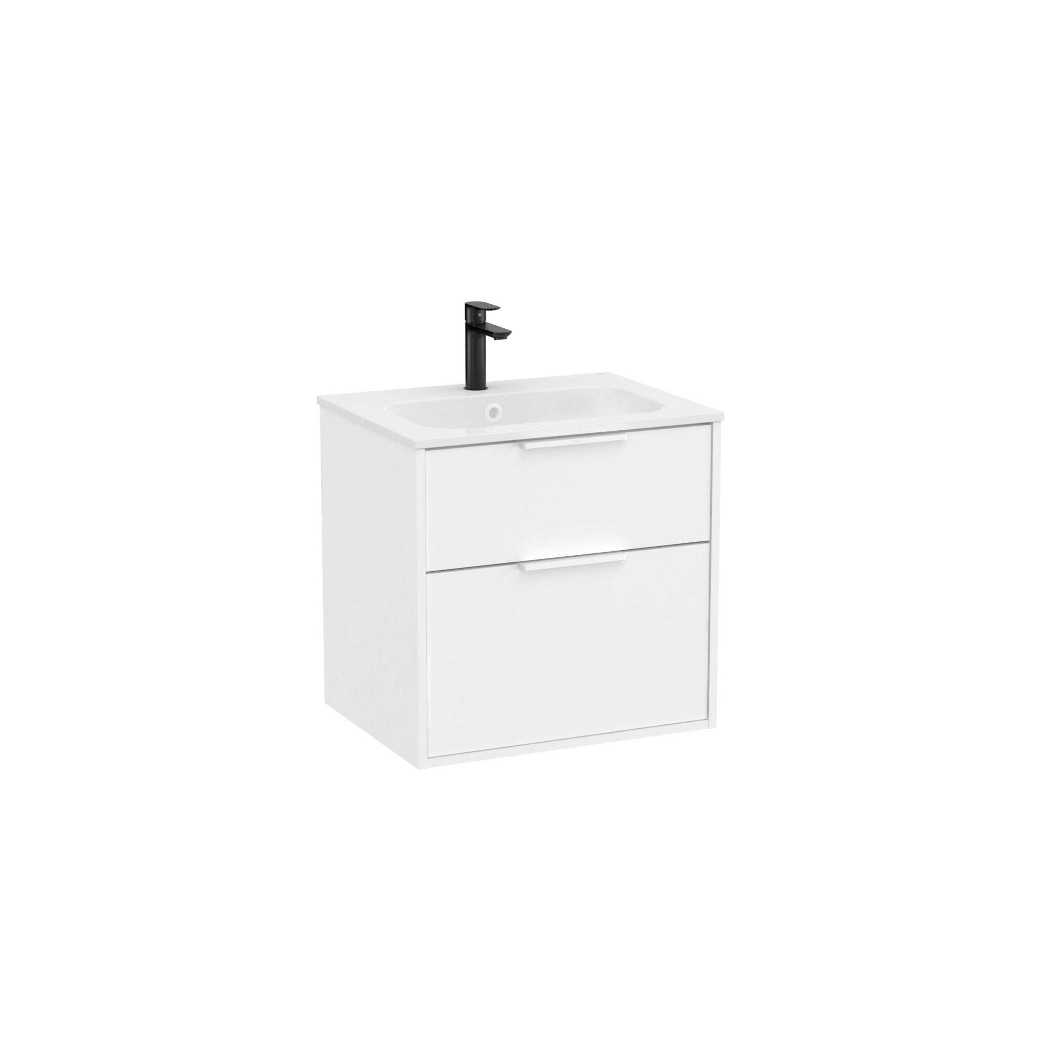 Roca - Mueble base Optica Unik de dos cajones y lavabo de Stonex® - BricoandPool