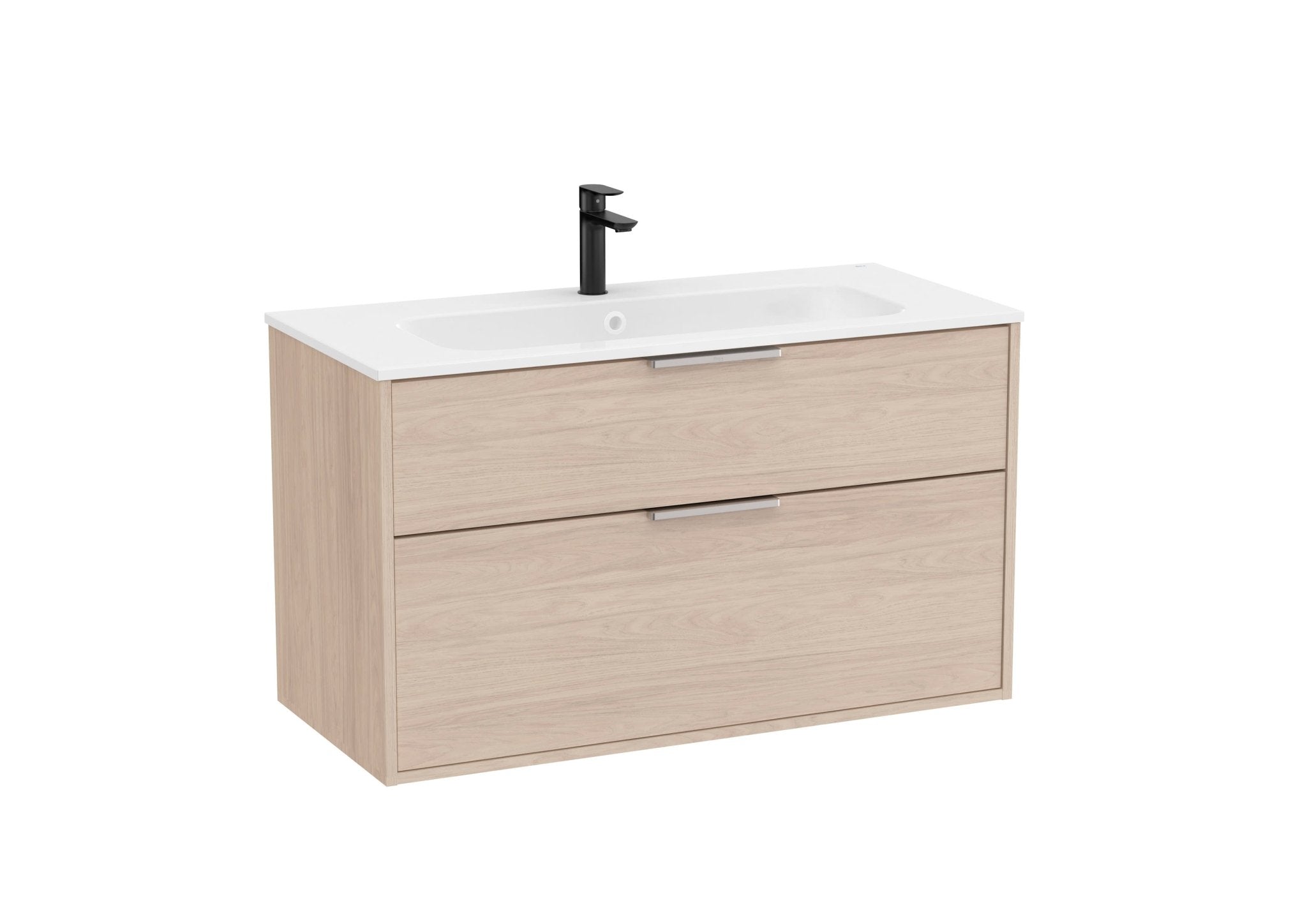 Roca - Mueble base Optica Unik de dos cajones y lavabo de Stonex® - BricoandPool