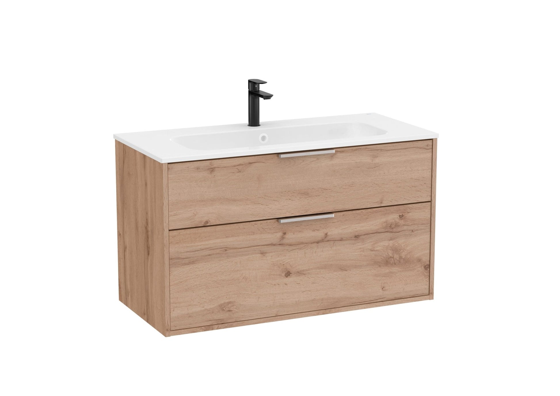 Roca - Mueble base Optica Unik de dos cajones y lavabo de Stonex® - BricoandPool