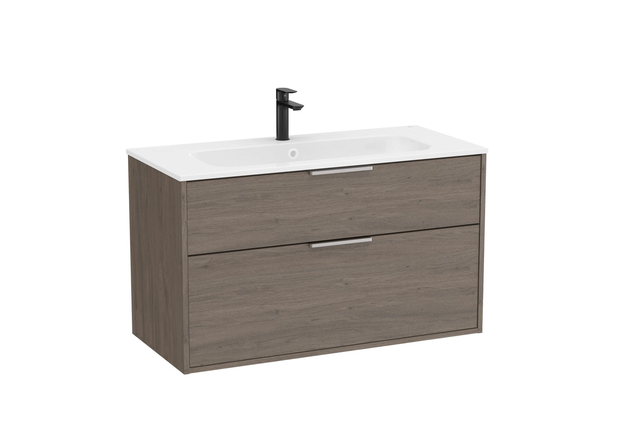 Roca - Mueble base Optica Unik de dos cajones y lavabo de Stonex® - BricoandPool