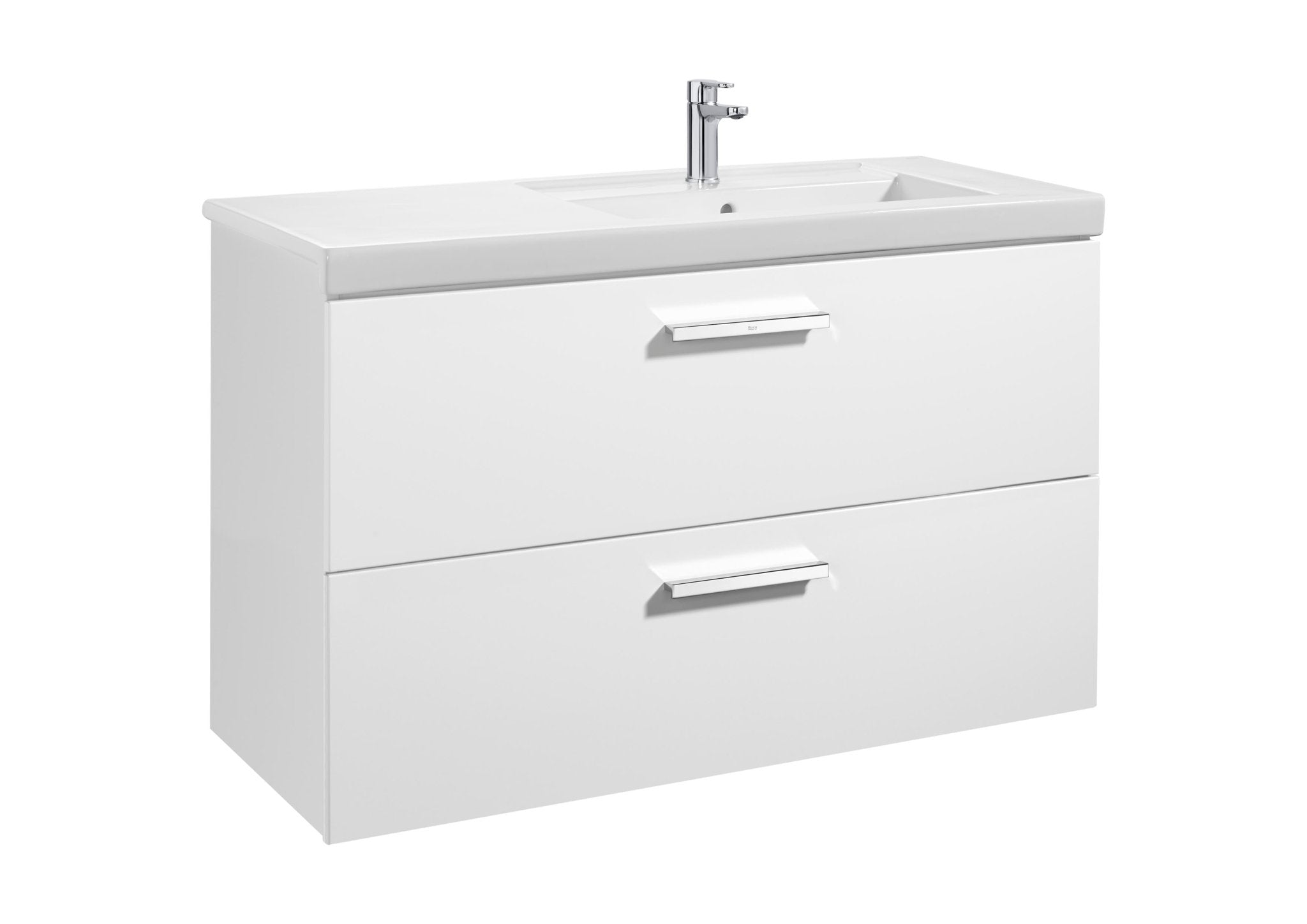 Roca - Mueble base Prisma Unik de dos cajones y lavabo - BricoandPool