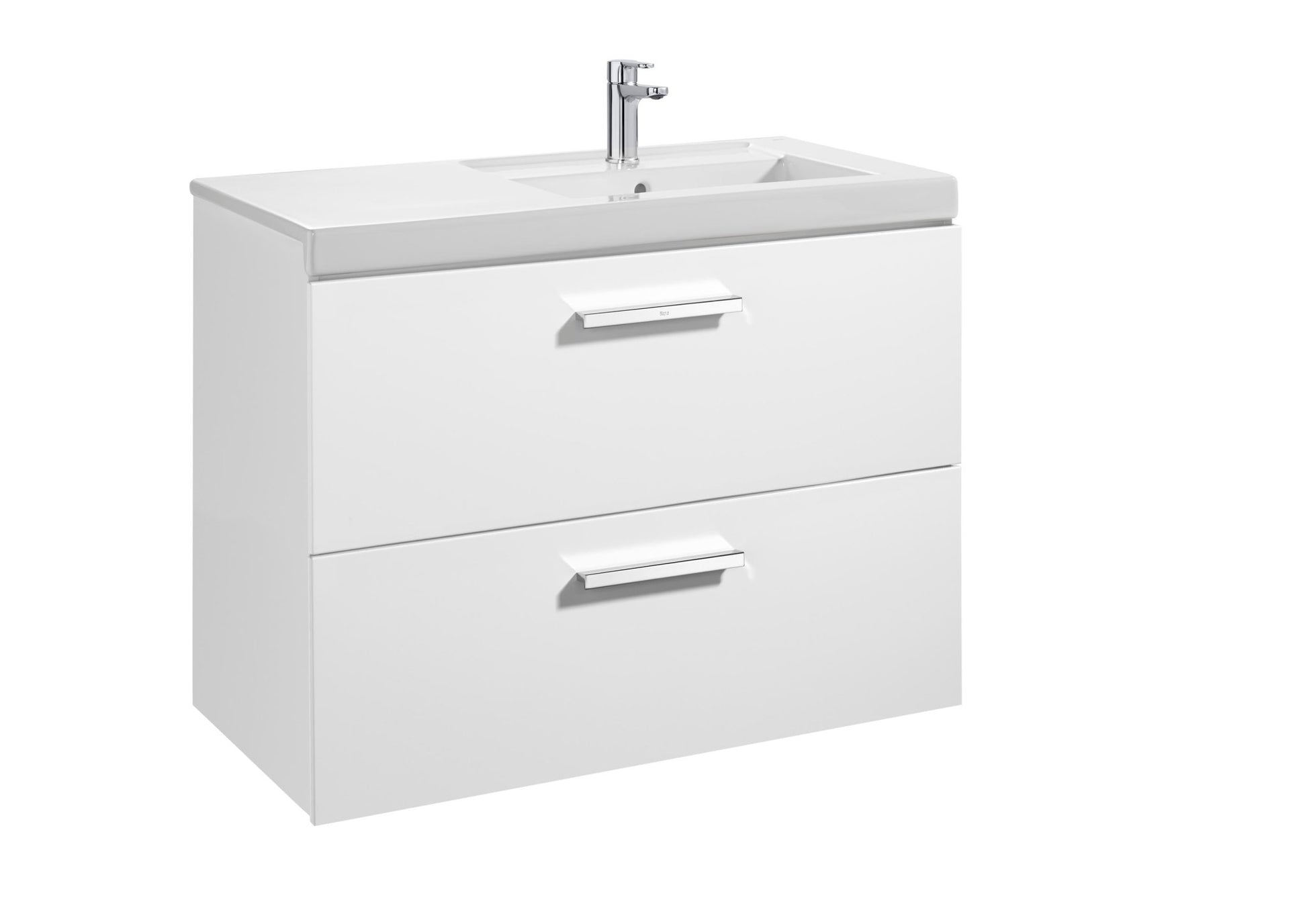 Roca - Mueble base Prisma Unik de dos cajones y lavabo - BricoandPool