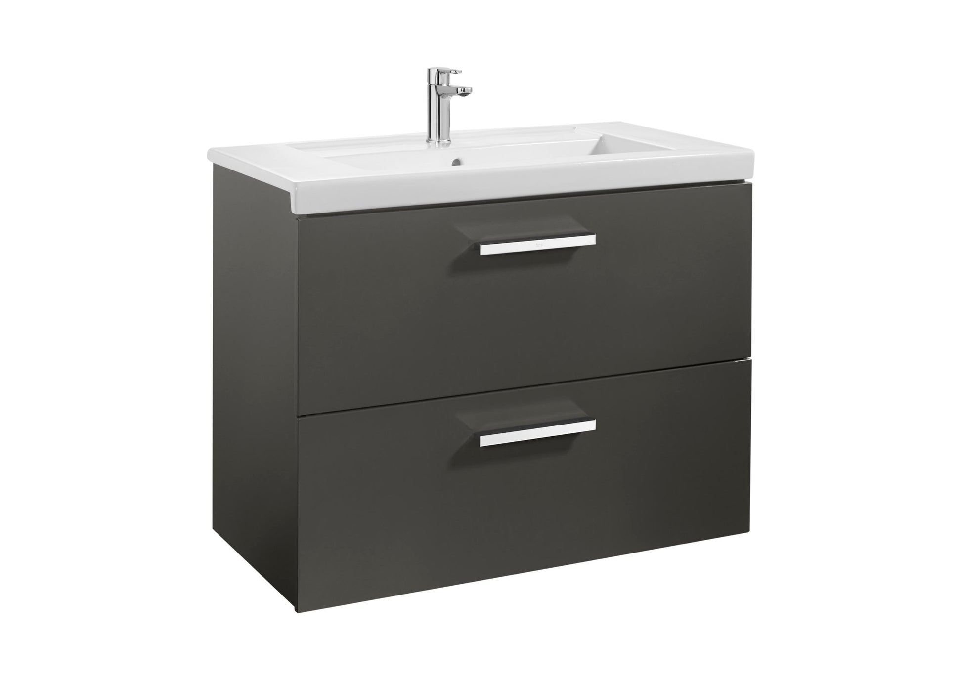 Roca - Mueble base Prisma Unik de dos cajones y lavabo - BricoandPool