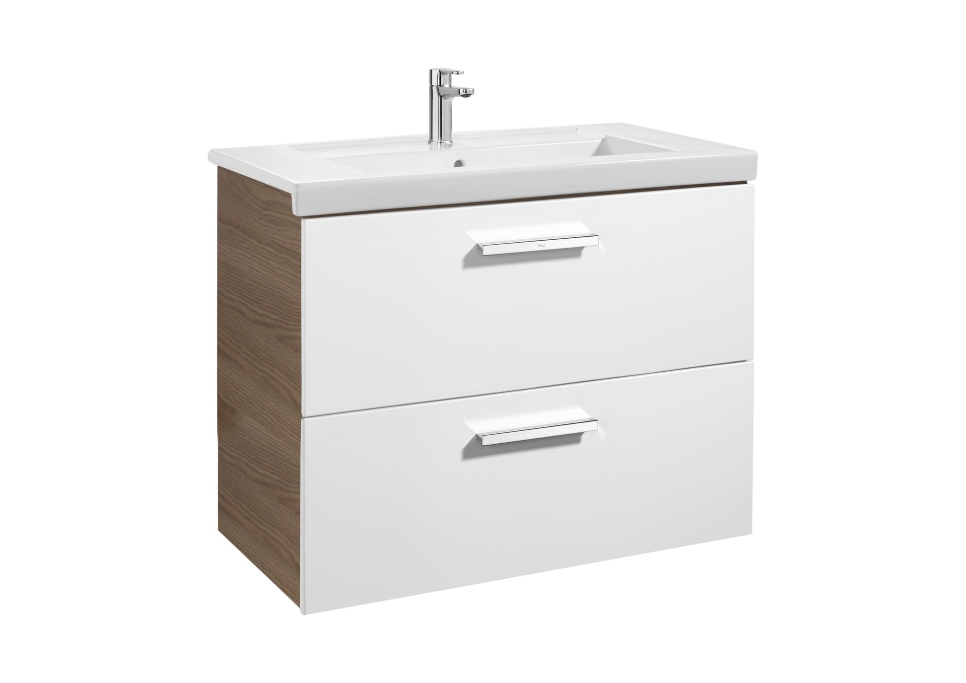 Roca - Mueble base Prisma Unik de dos cajones y lavabo - BricoandPool
