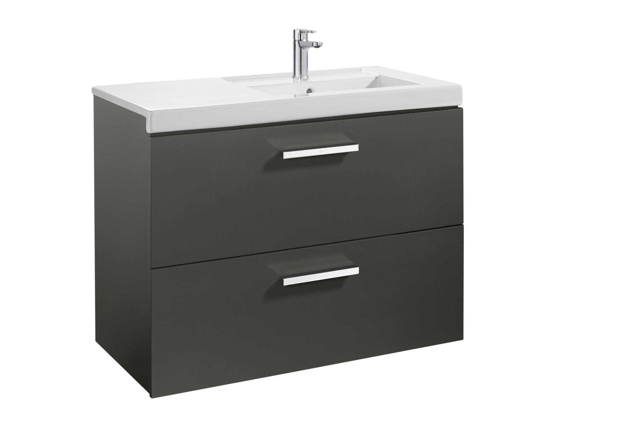 Roca - Mueble base Prisma Unik de dos cajones y lavabo - BricoandPool